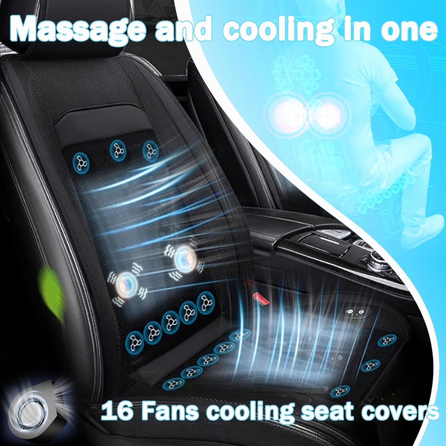 Funda de Asiento Enfriadora 12V LGNORA con Masaje y 16 Ventiladores