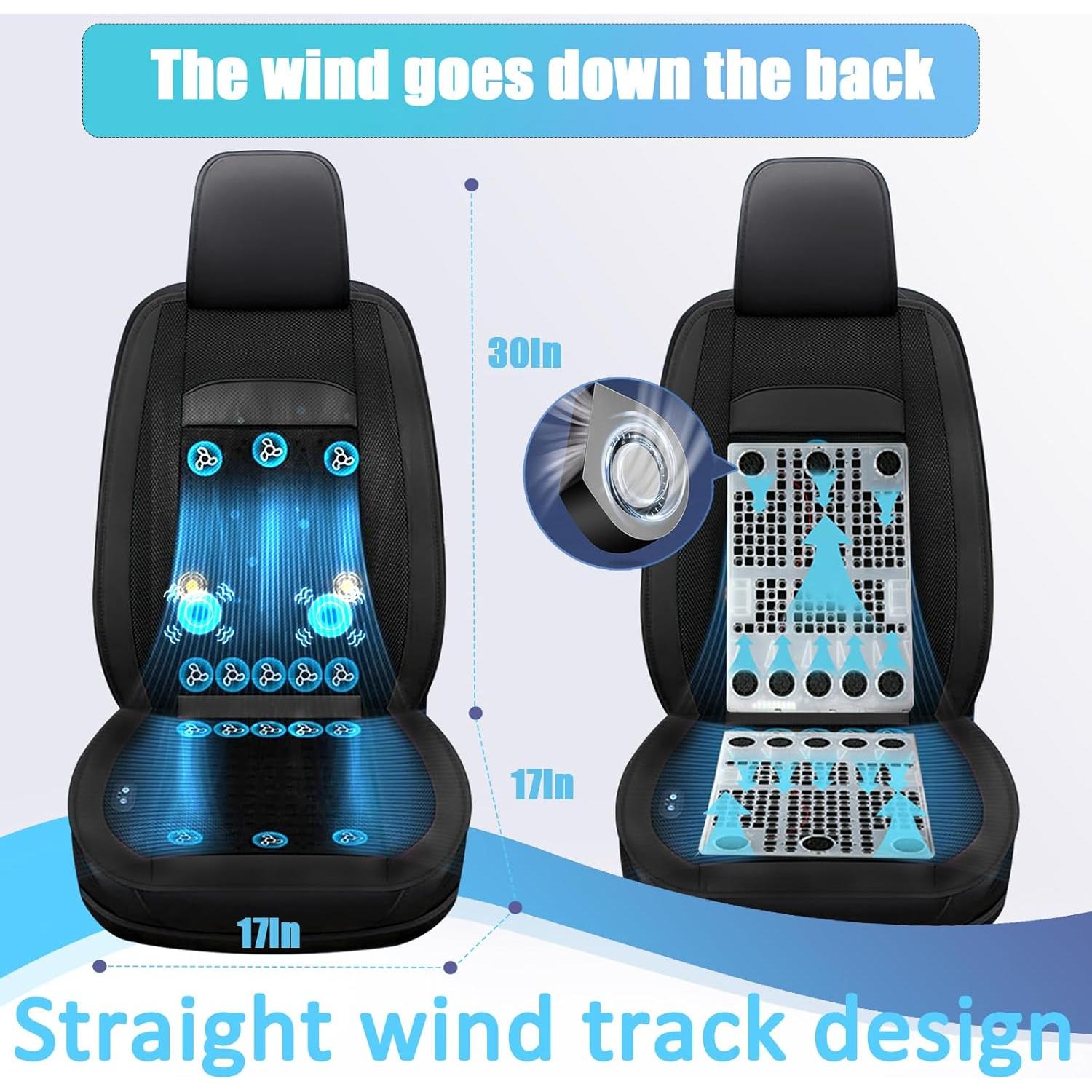 Funda de Asiento Enfriadora 12V LGNORA con Masaje y 16 Ventiladores