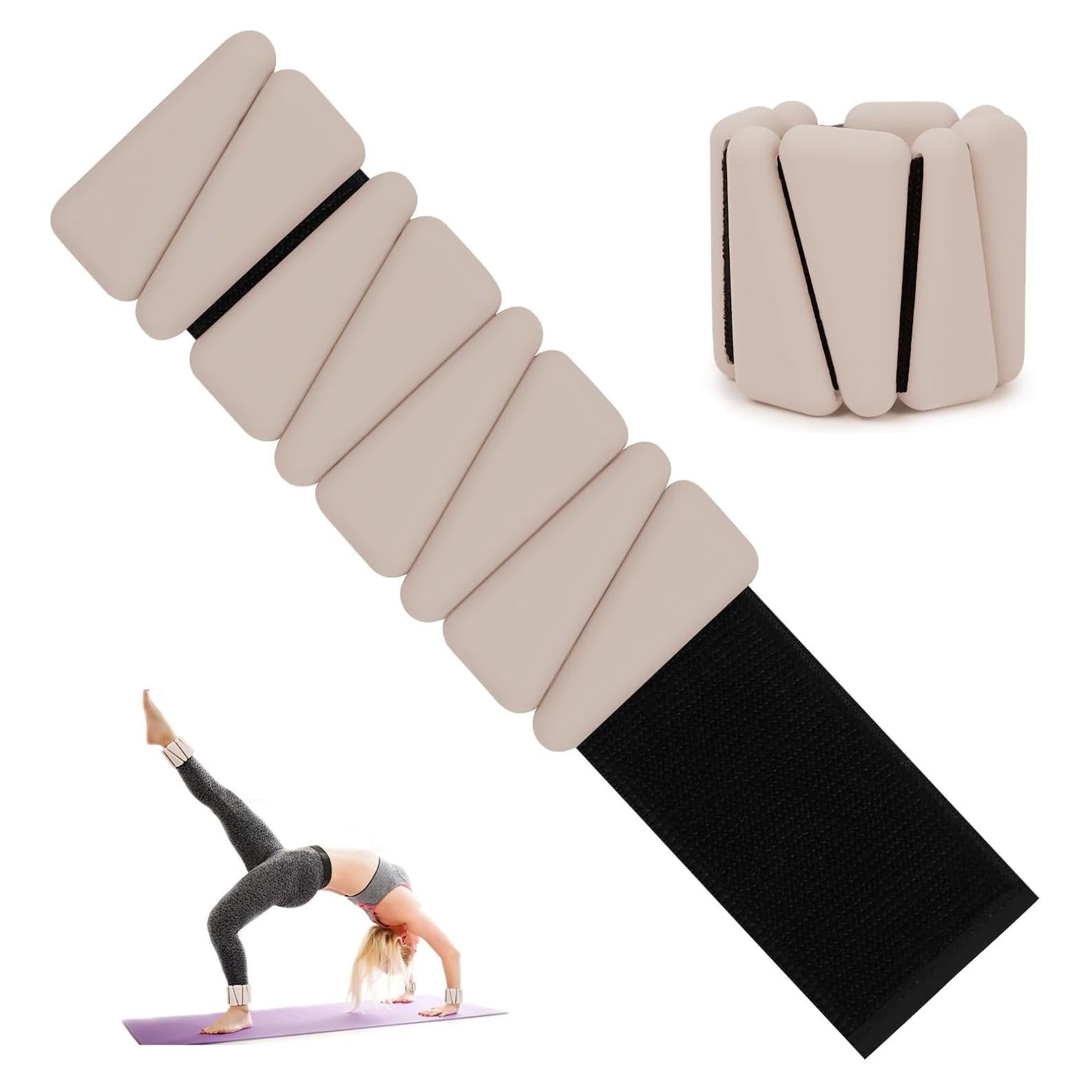 Pesas de Muñeca Ajustables Sdoap 0.45 kg Set de 2 Beige