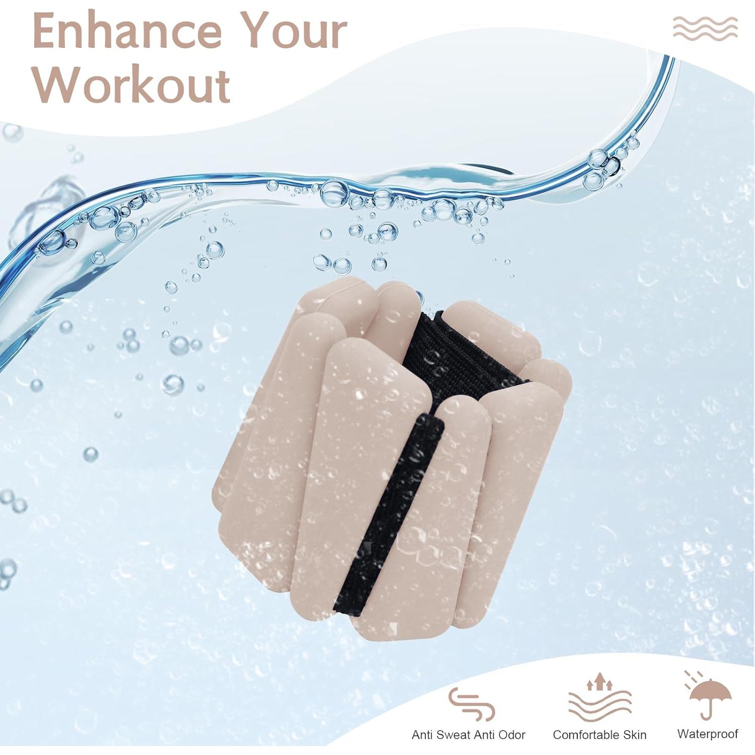 Pesas de Muñeca Ajustables Sdoap 0.45 kg Set de 2 Beige