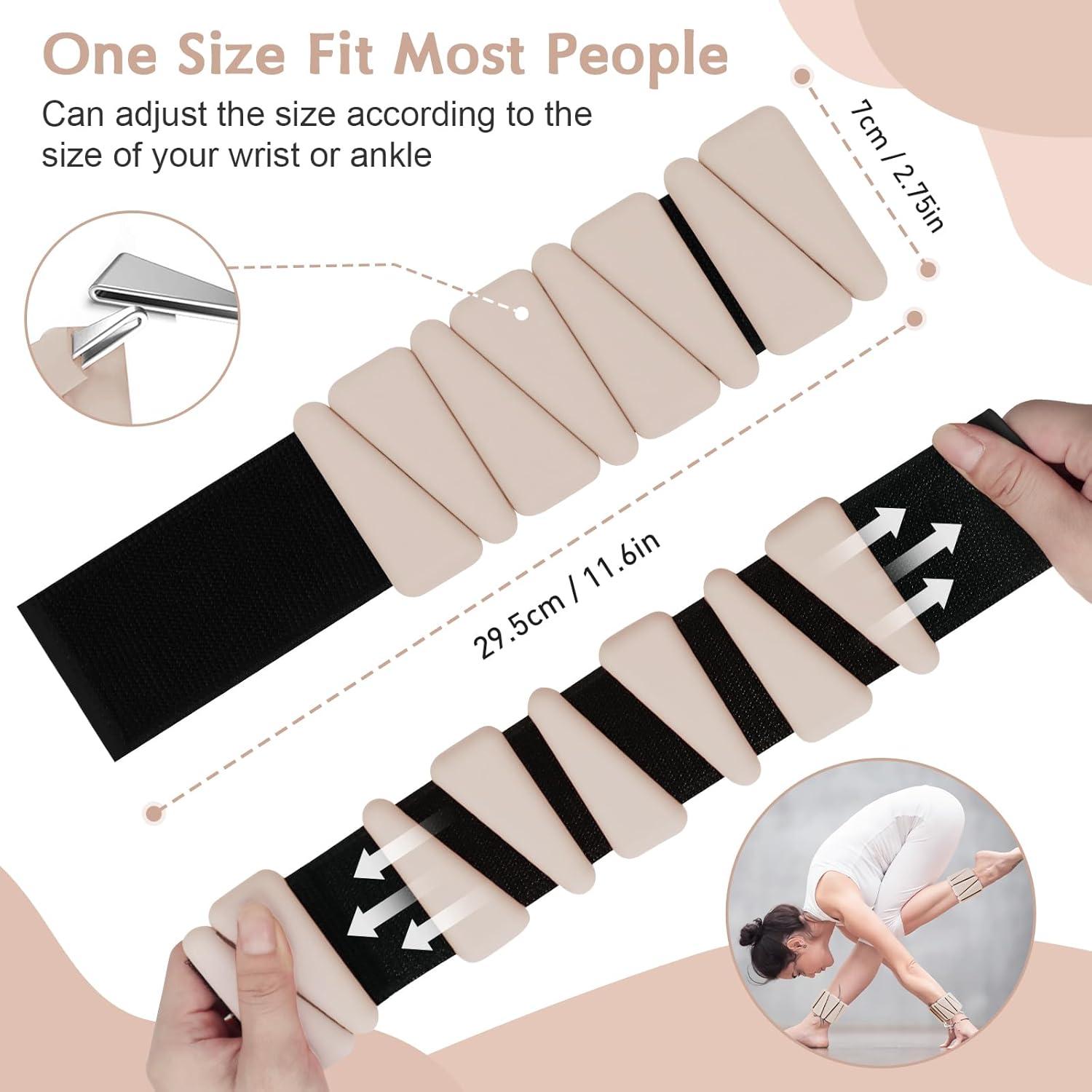 Pesas de Muñeca Ajustables Sdoap 0.45 kg Set de 2 Beige