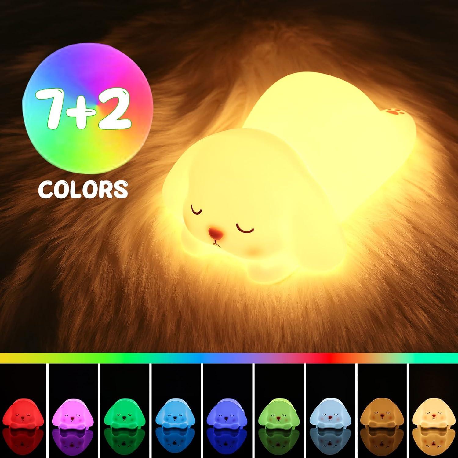 Luz Nocturna Conejo ZKLiLi 16 Colores Silicona Recargable