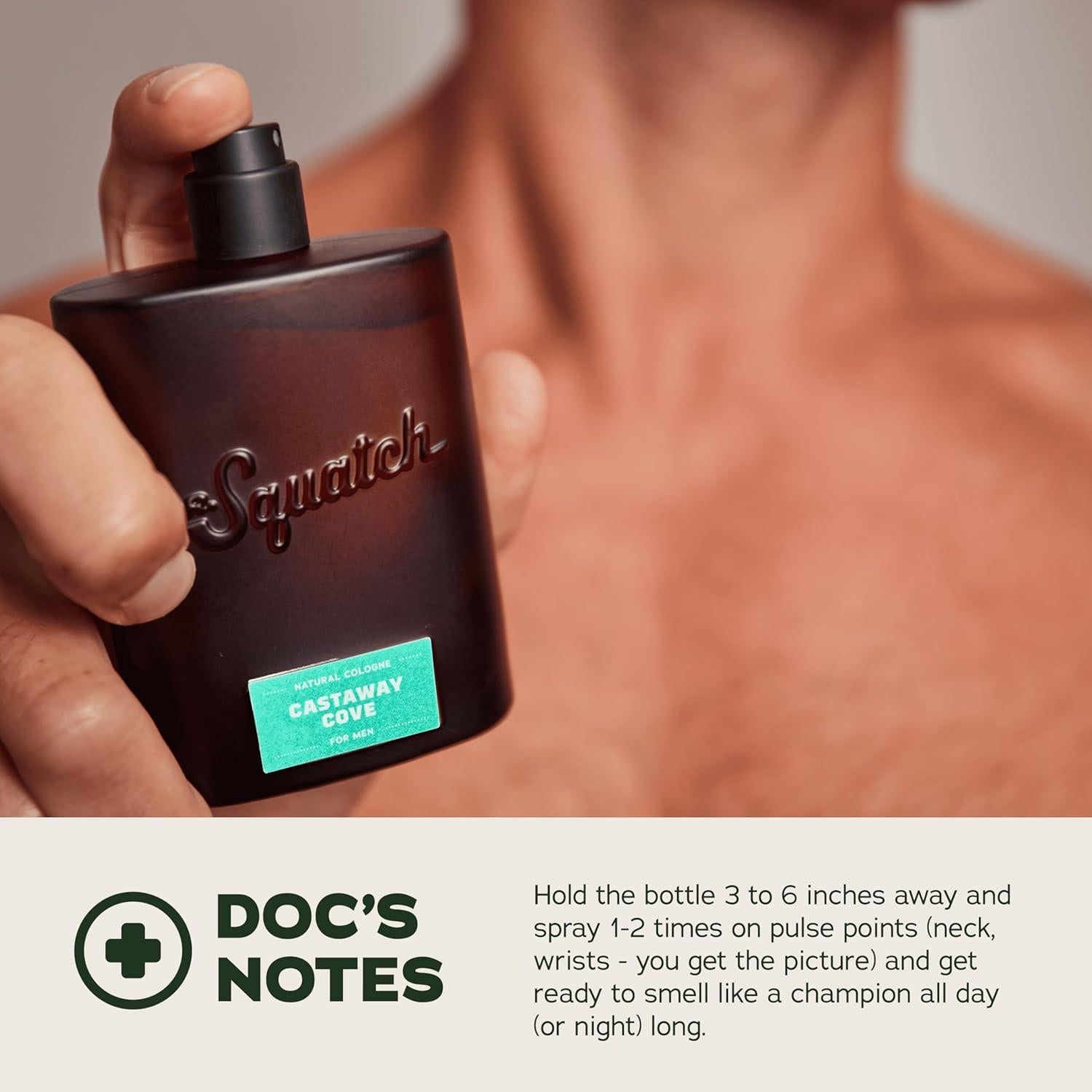 Colonia Natural Dr. Squatch Castaway Cove 50.3 ml - Bergamota, Lavanda y Vainilla