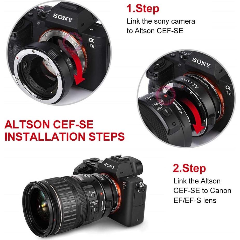 Adaptador de lente EF/EF-S a montura E Sony CEF-SE