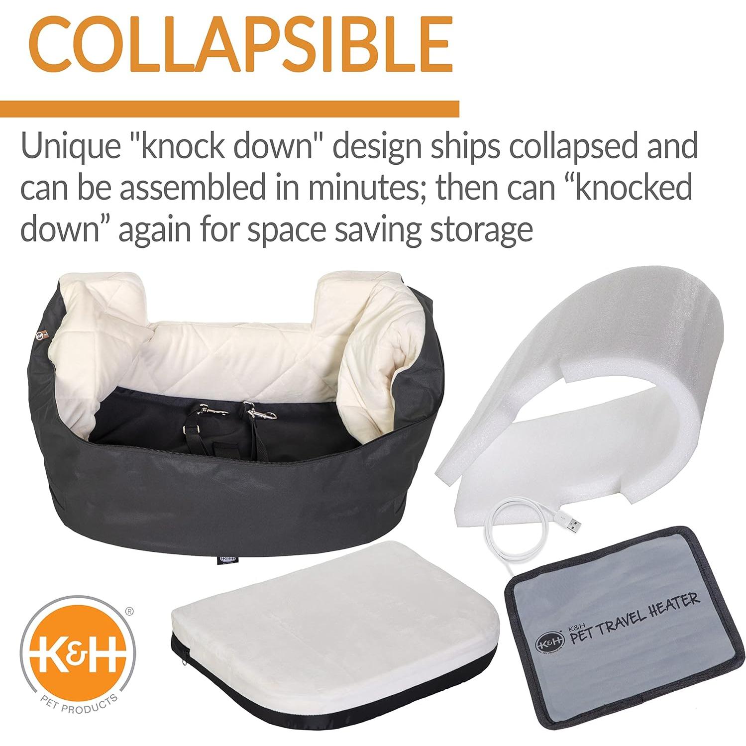 Asiento Elevador Calentado K&H para Perros Pequeños 45x45cm