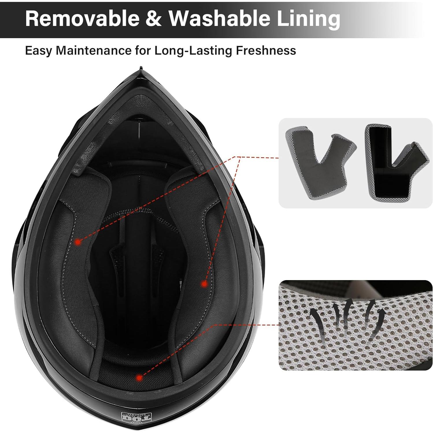 Casco Integral TCMT Off-Road Unisex Adulto M 55-57 cm