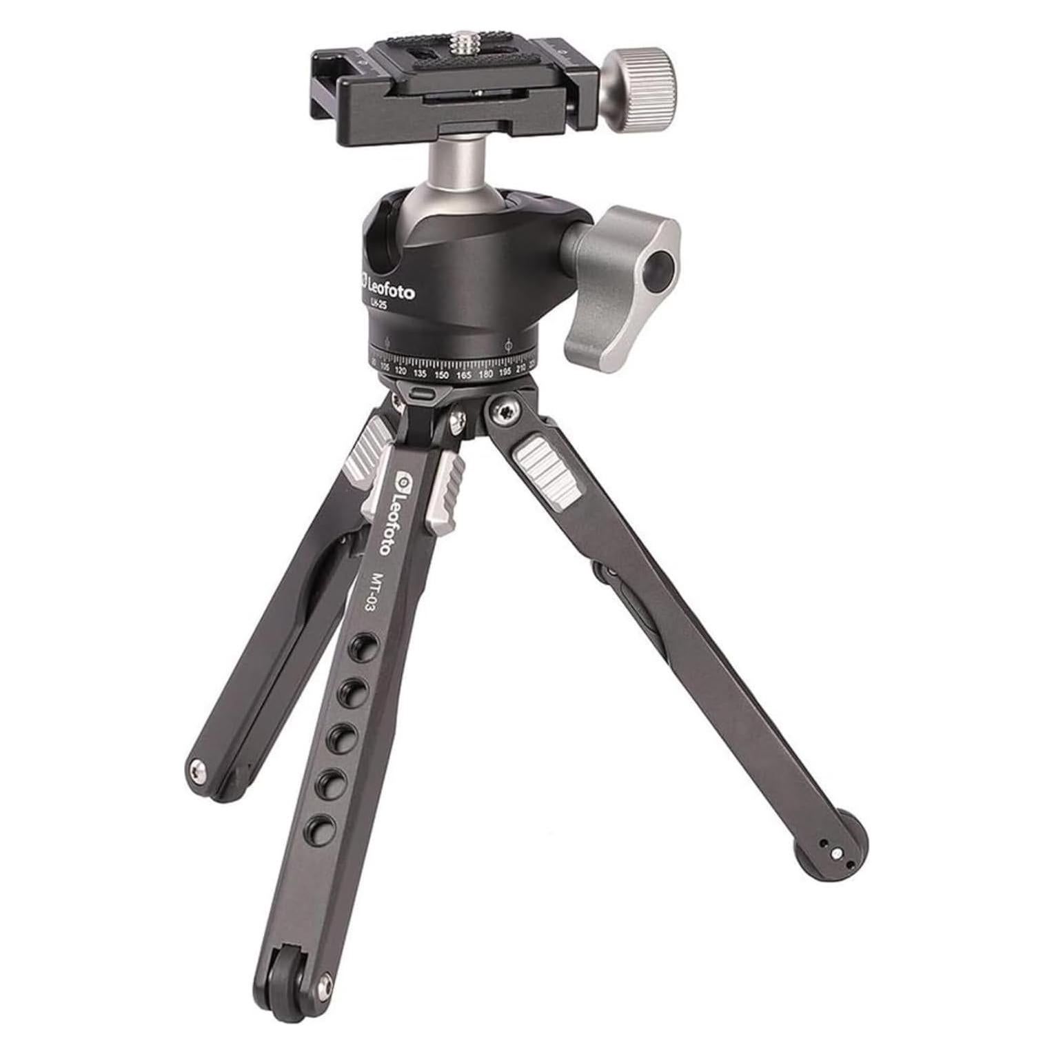 Trípode Mini Leofoto MT-03 de Aluminio Plegable 340g