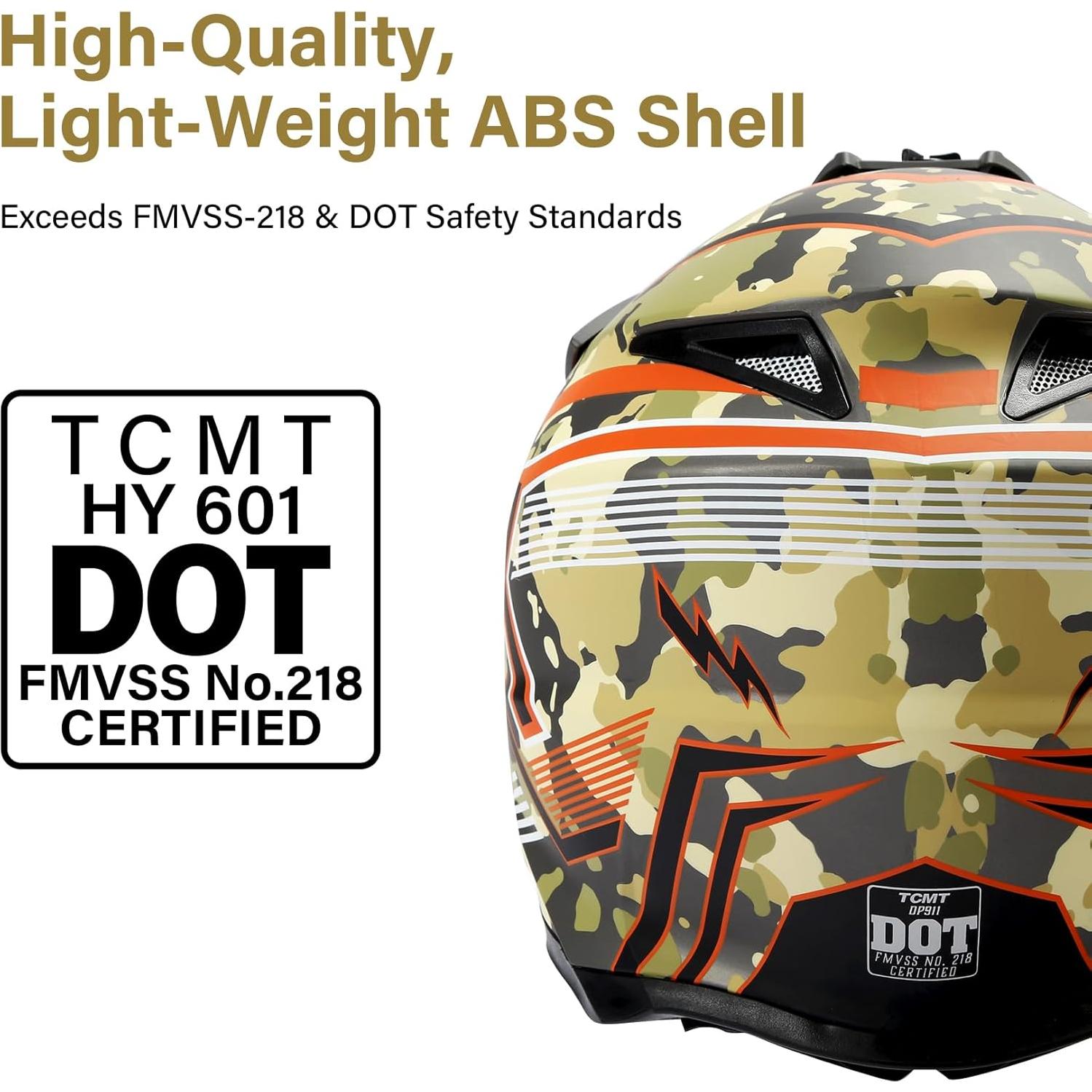 Casco Integral TCMT Off-Road Unisex Adulto 55-64 cm