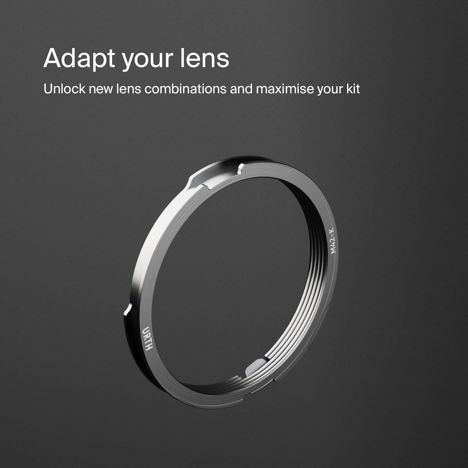 Adaptador de Montura Urth M42 a Pentax K - Aluminio y Cobre