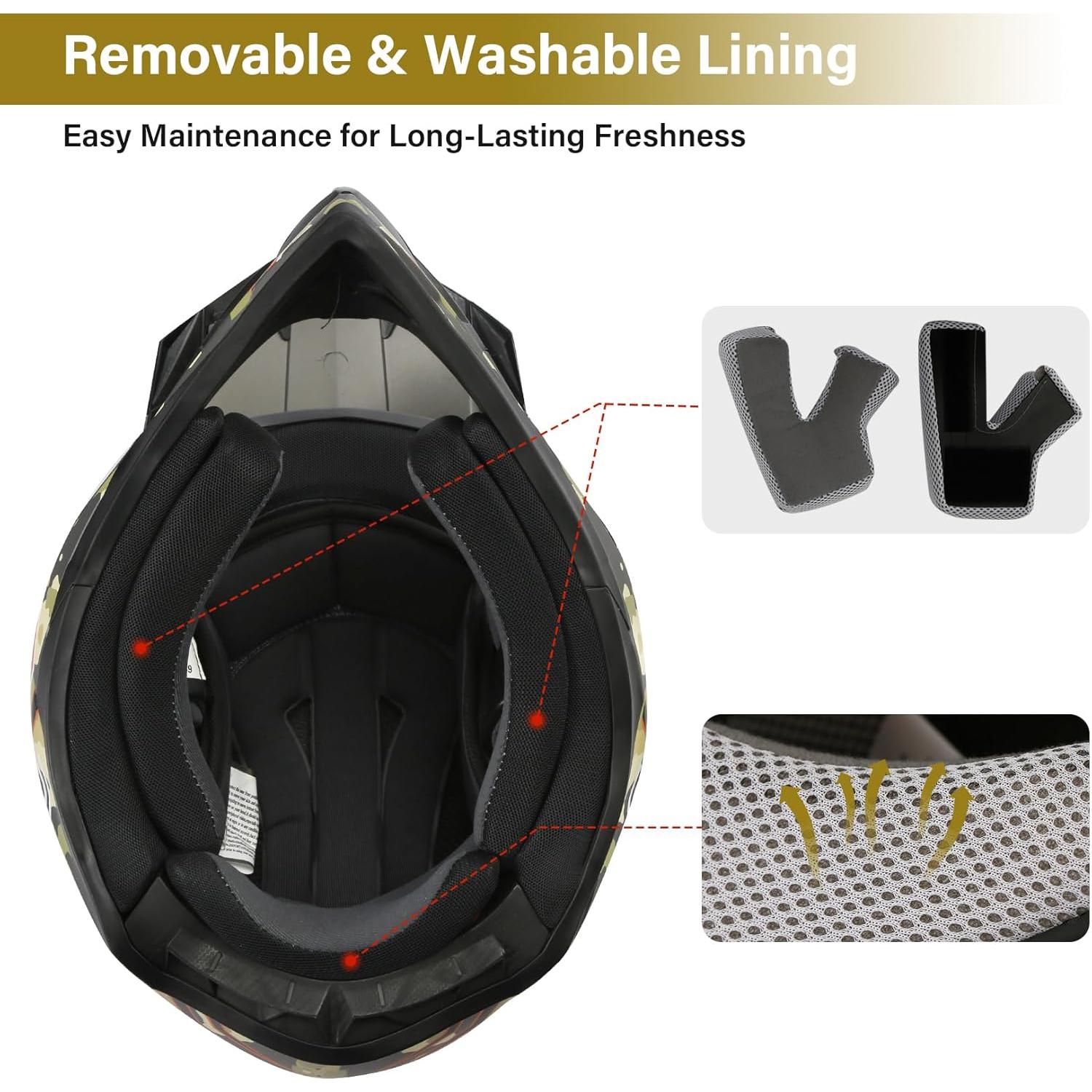 Casco Integral TCMT Off-Road Adulto Talla M-L-XL-XXL