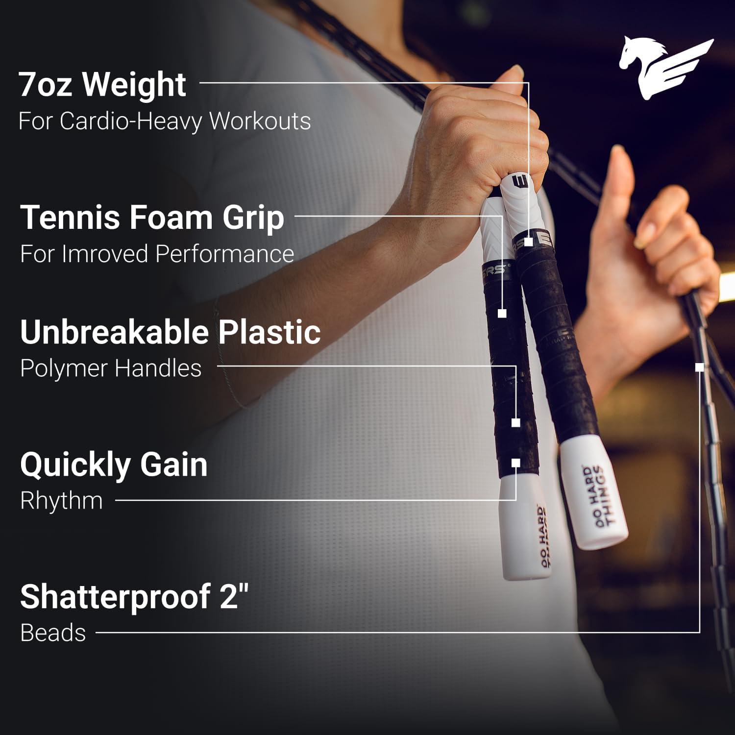 Cuerda de Salto Beaded EliteSRS 3.05m para Fitness Adultos