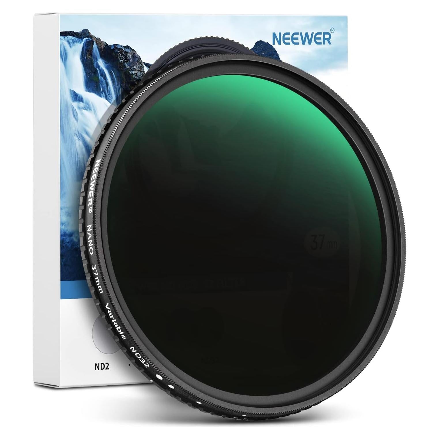 Filtro ND Variable NEEWER 37mm HD 1-5 Stops Antirreflejos