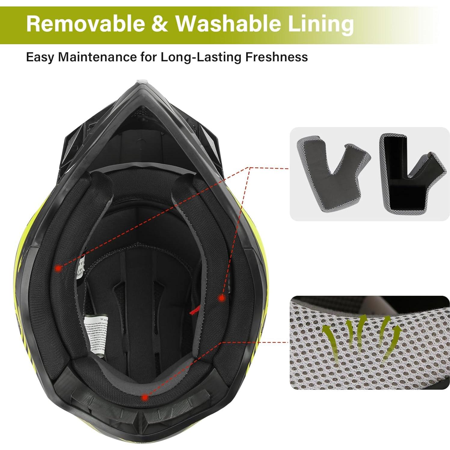 Casco Integral TCMT Off-Road Unisex Adulto Talla M 55-57 cm