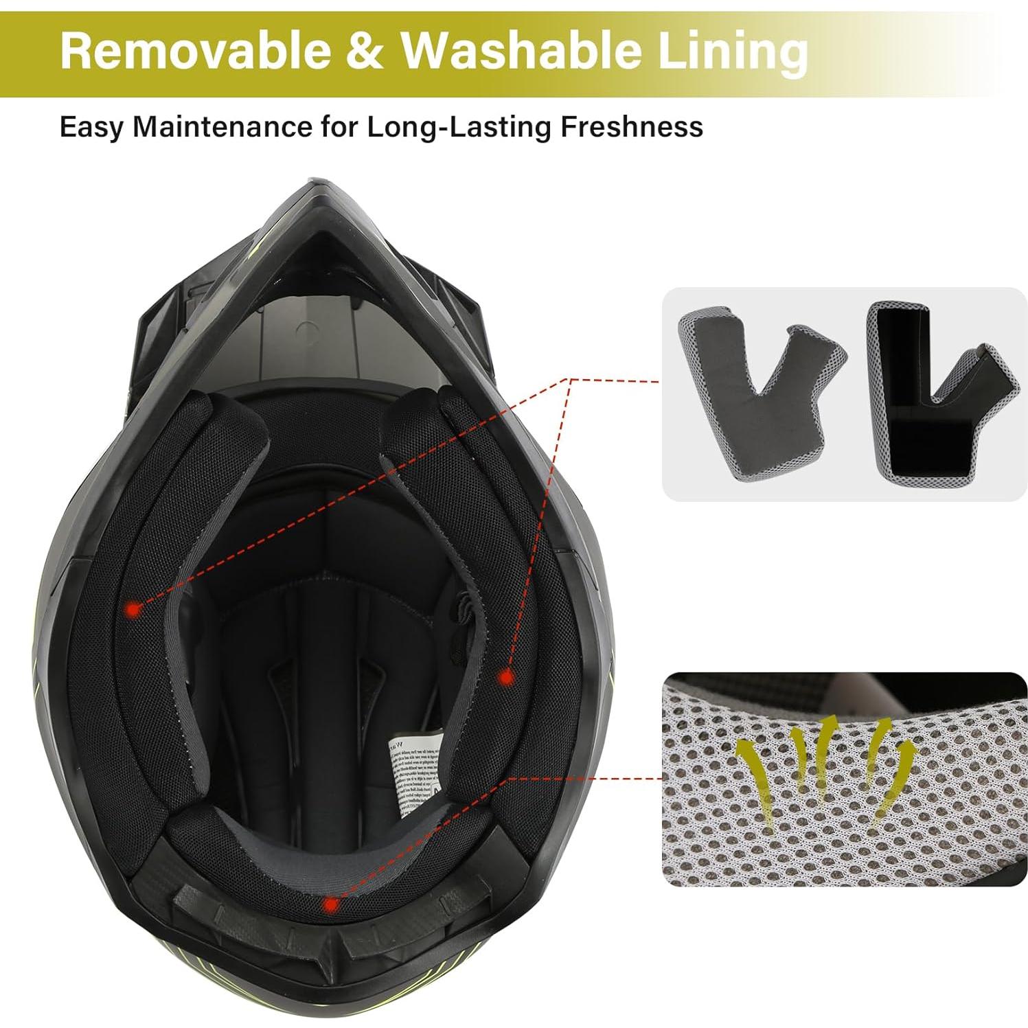 Casco Integral TCMT Off-Road Unisex Adulto Talla M-L-XL