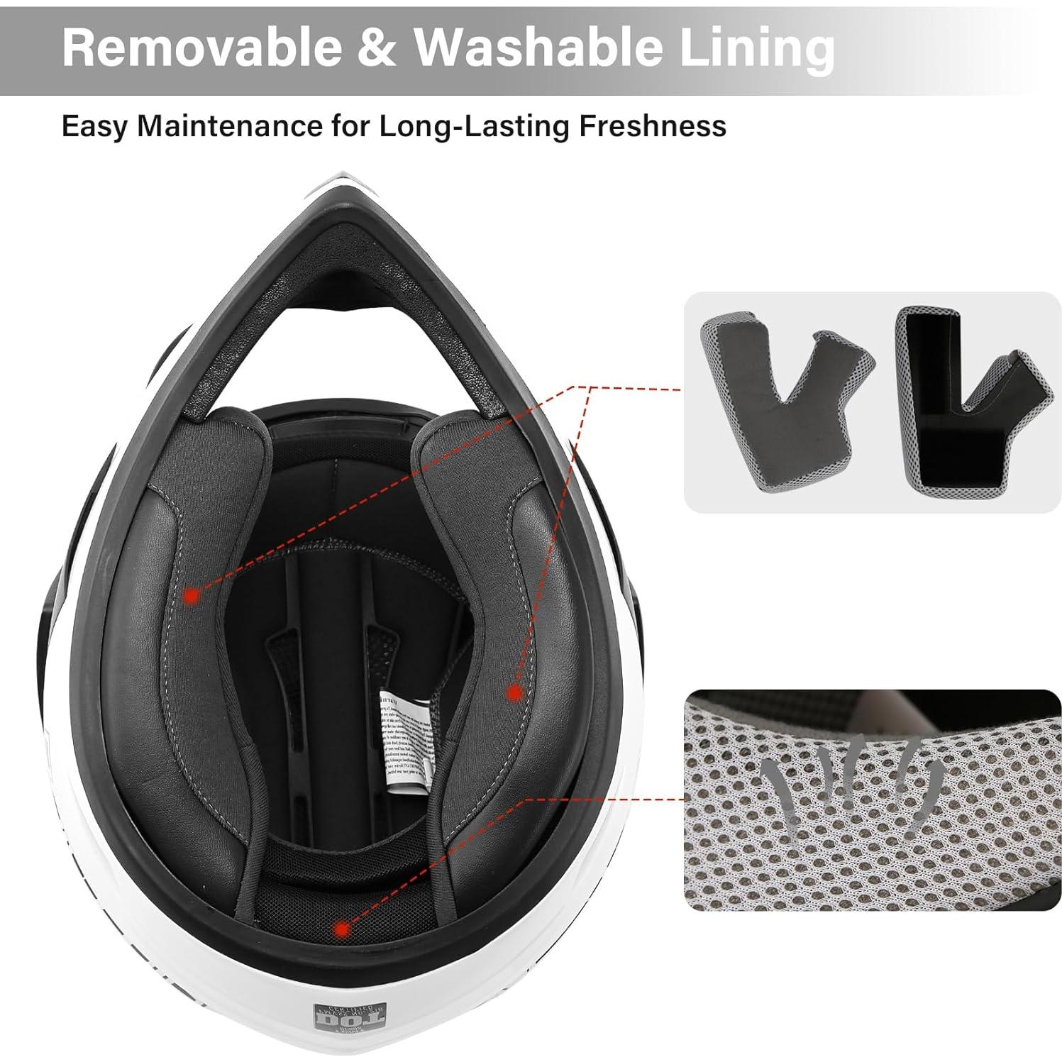 Casco Integral TCMT Off-Road Unisex Adulto Talla M-L-XL