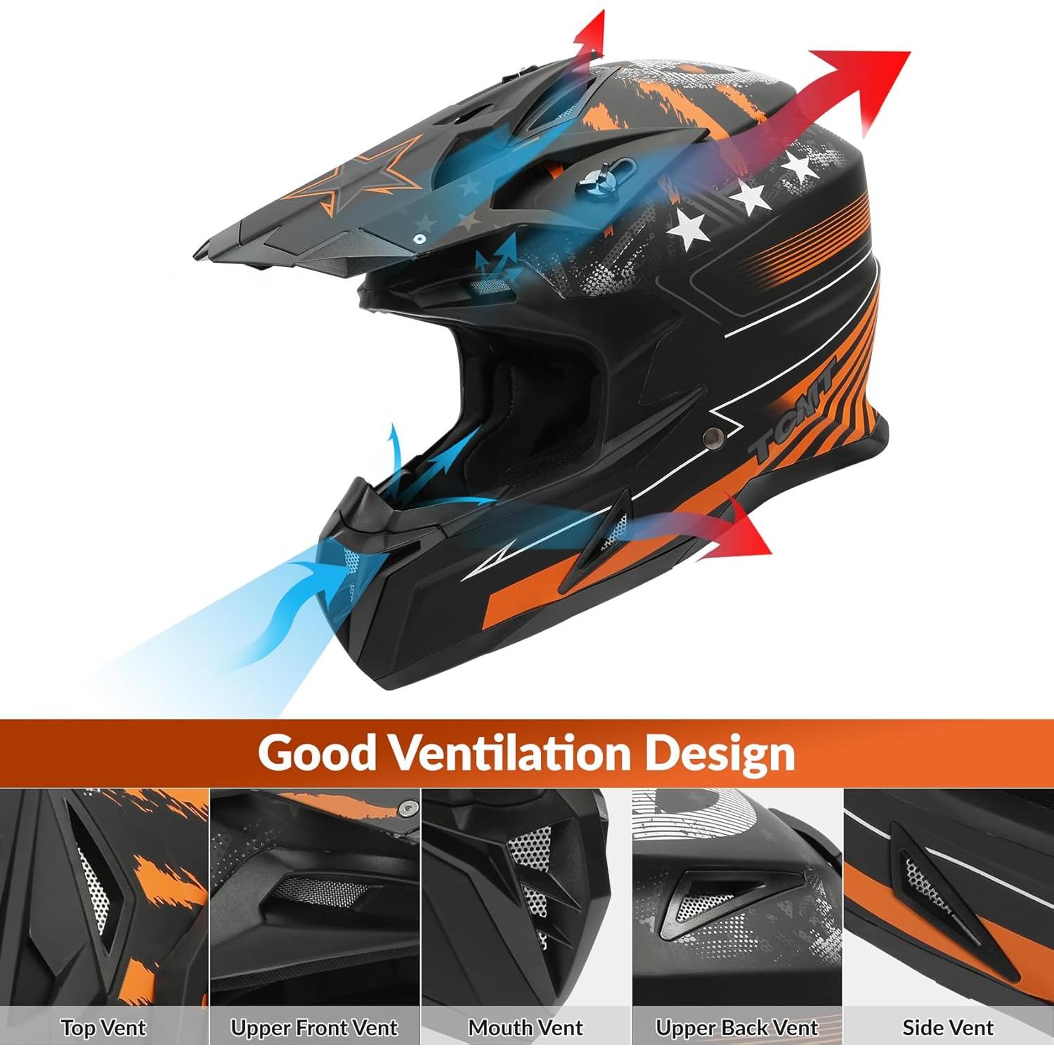 Casco Integral TCMT Off-Road Unisex Adulto 55-64 cm