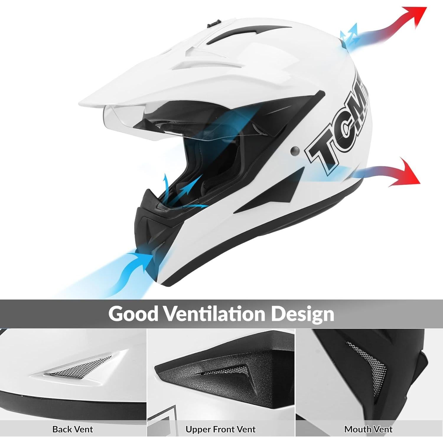 TCMT Casco Integral Off-Road Unisex Adulto MX 55-64 cm