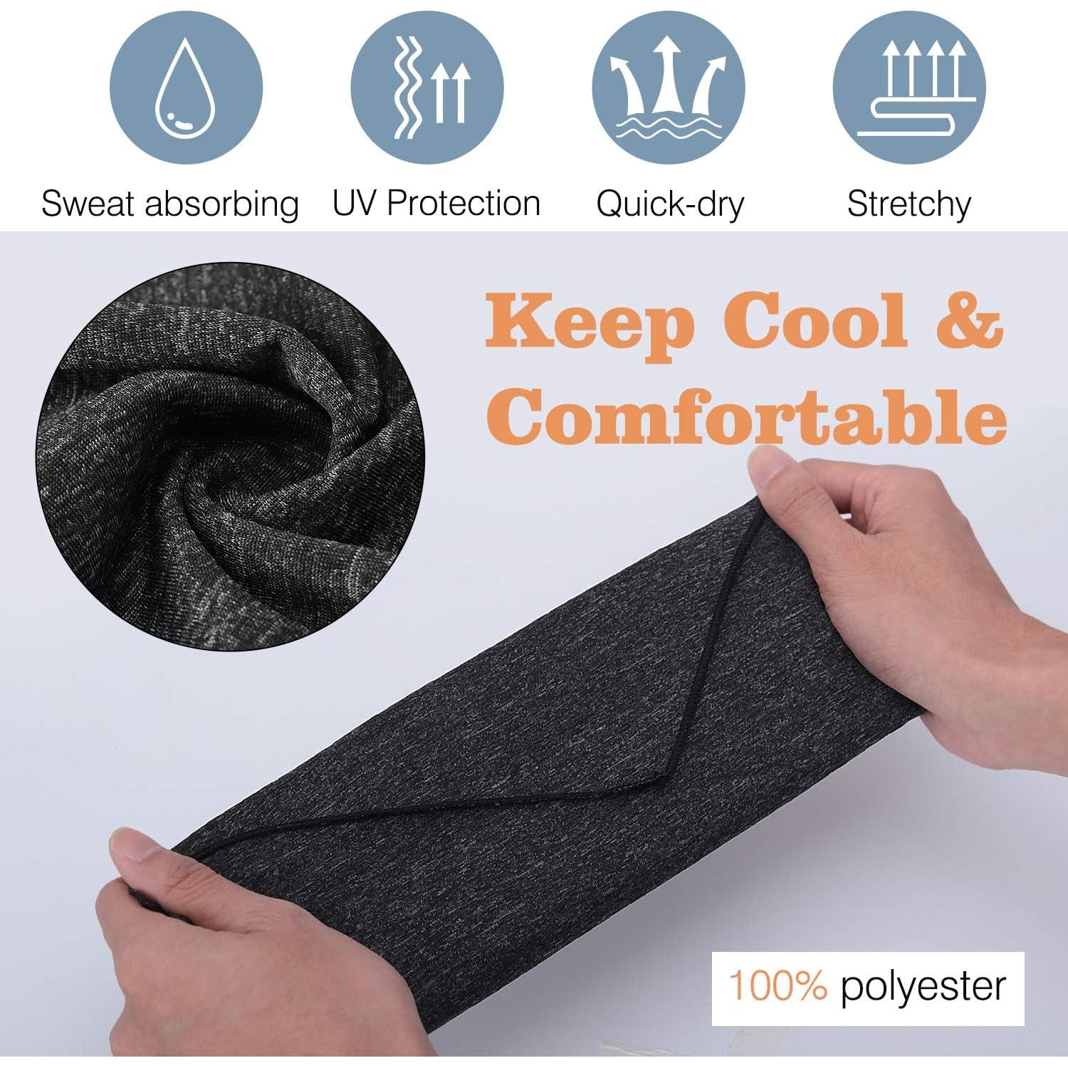 Bufanda Máscara MoKo Negra con Bucles para Orejas y Filtro UV