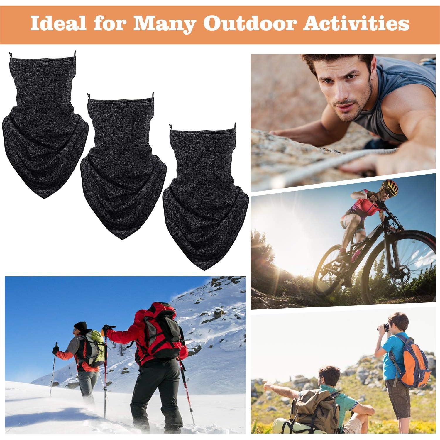 Bufanda Máscara MoKo Negra con Bucles para Orejas y Filtro UV