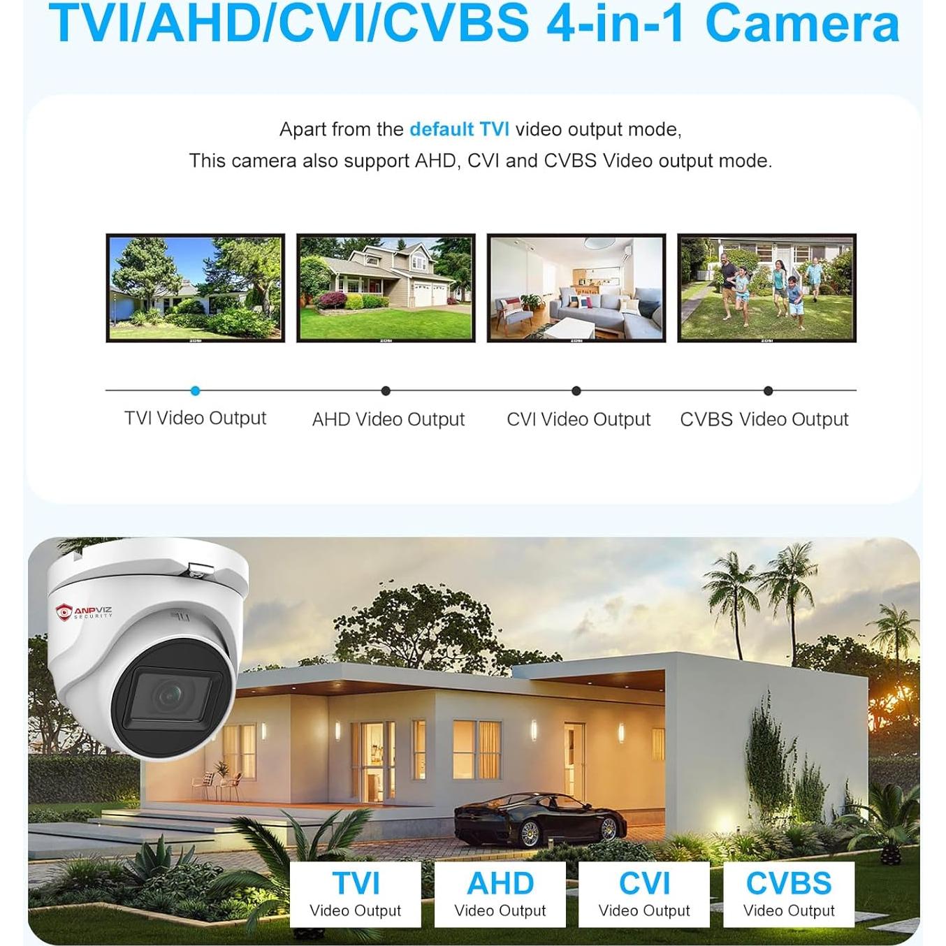 Cámara de Seguridad Domo Anpviz 5MP IP67 Visión Nocturna 30.48m