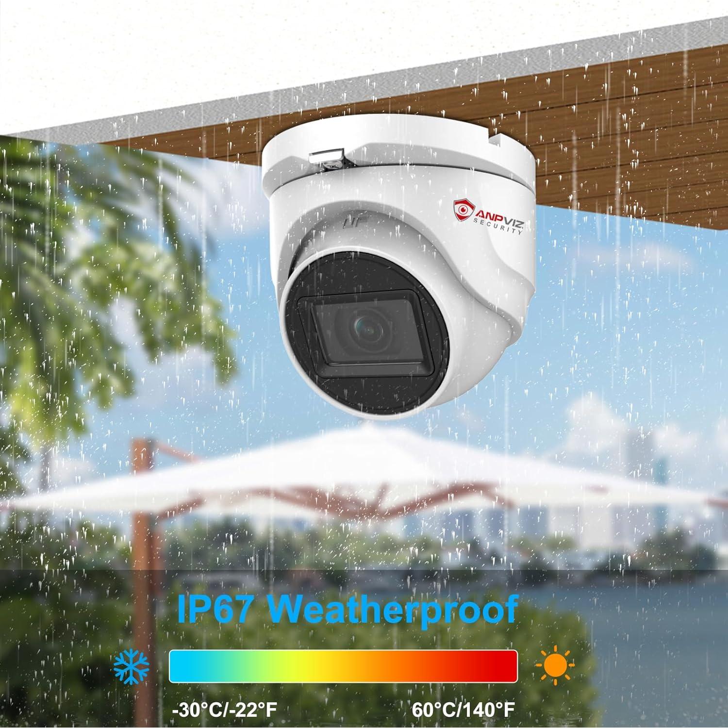 Cámara de Seguridad Domo Anpviz 5MP IP67 Visión Nocturna 30.48m