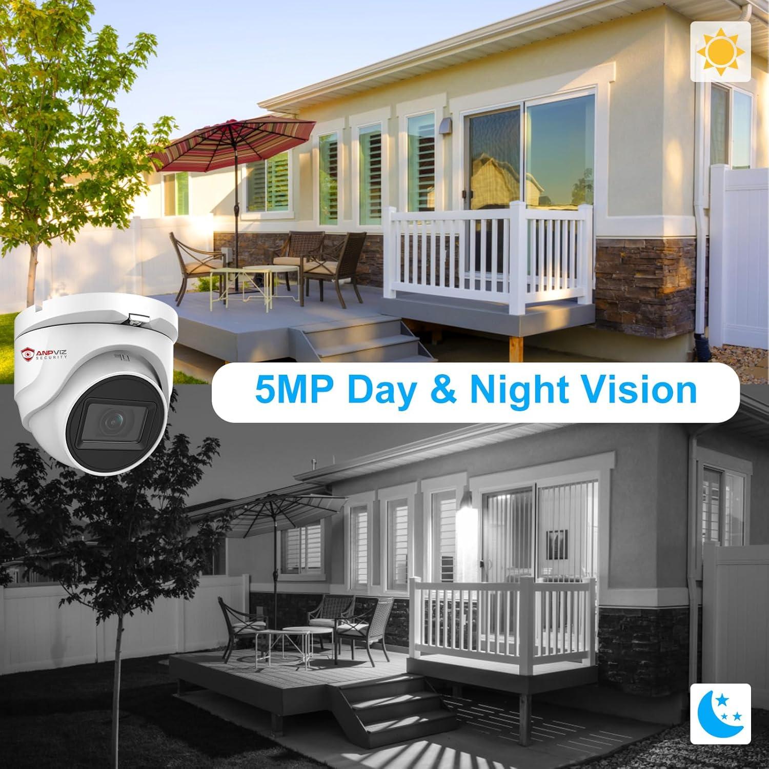 Cámara de Seguridad Domo Anpviz 5MP IP67 Visión Nocturna 30.48m