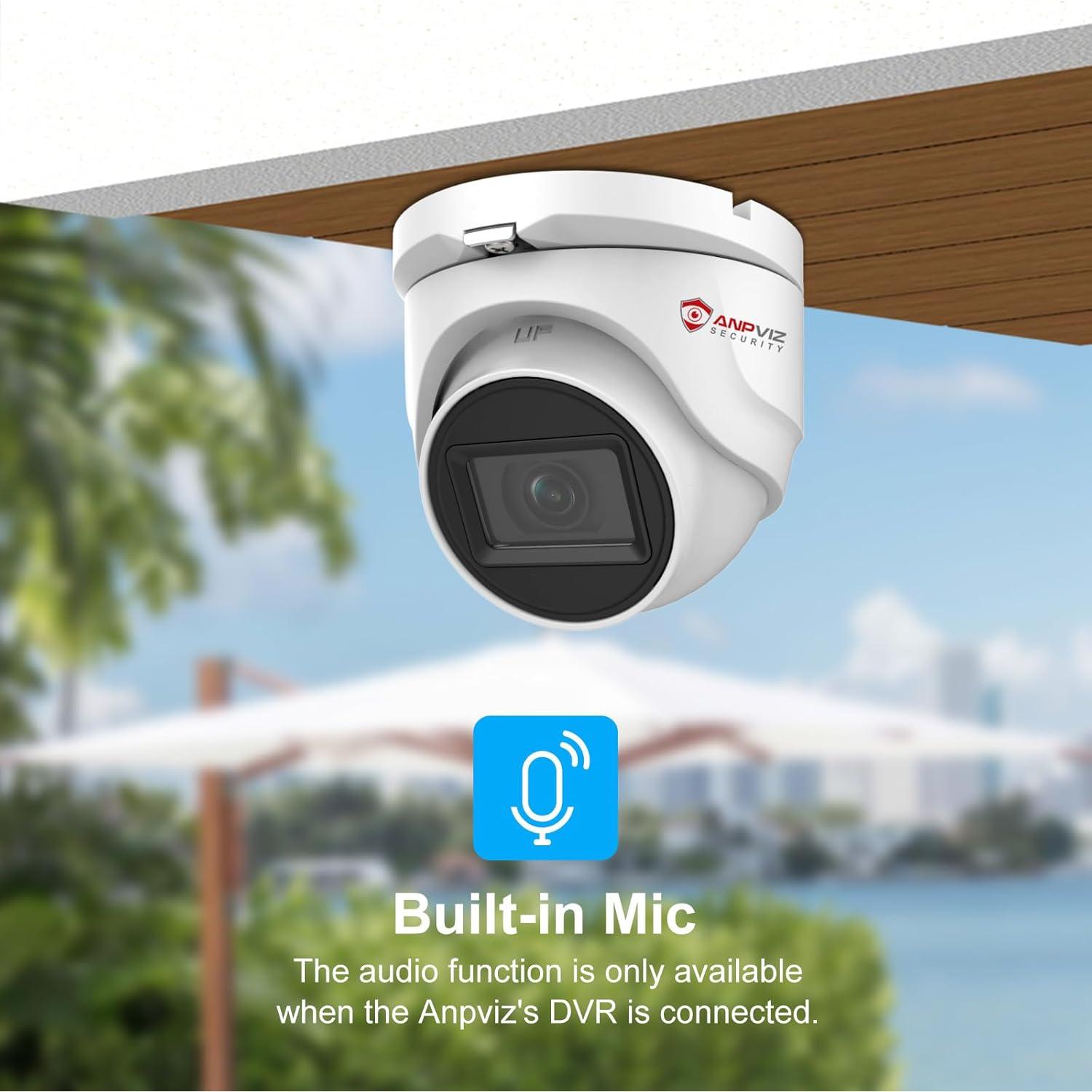 Cámara de Seguridad Domo Anpviz 5MP IP67 Visión Nocturna 30.48m