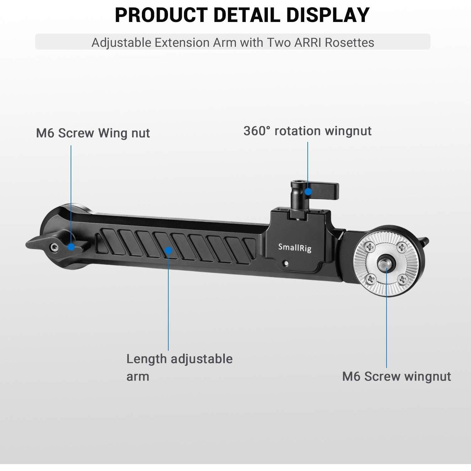 Brazo de Extensión Rosette SmallRig 1870 Ajustable 20.3cm