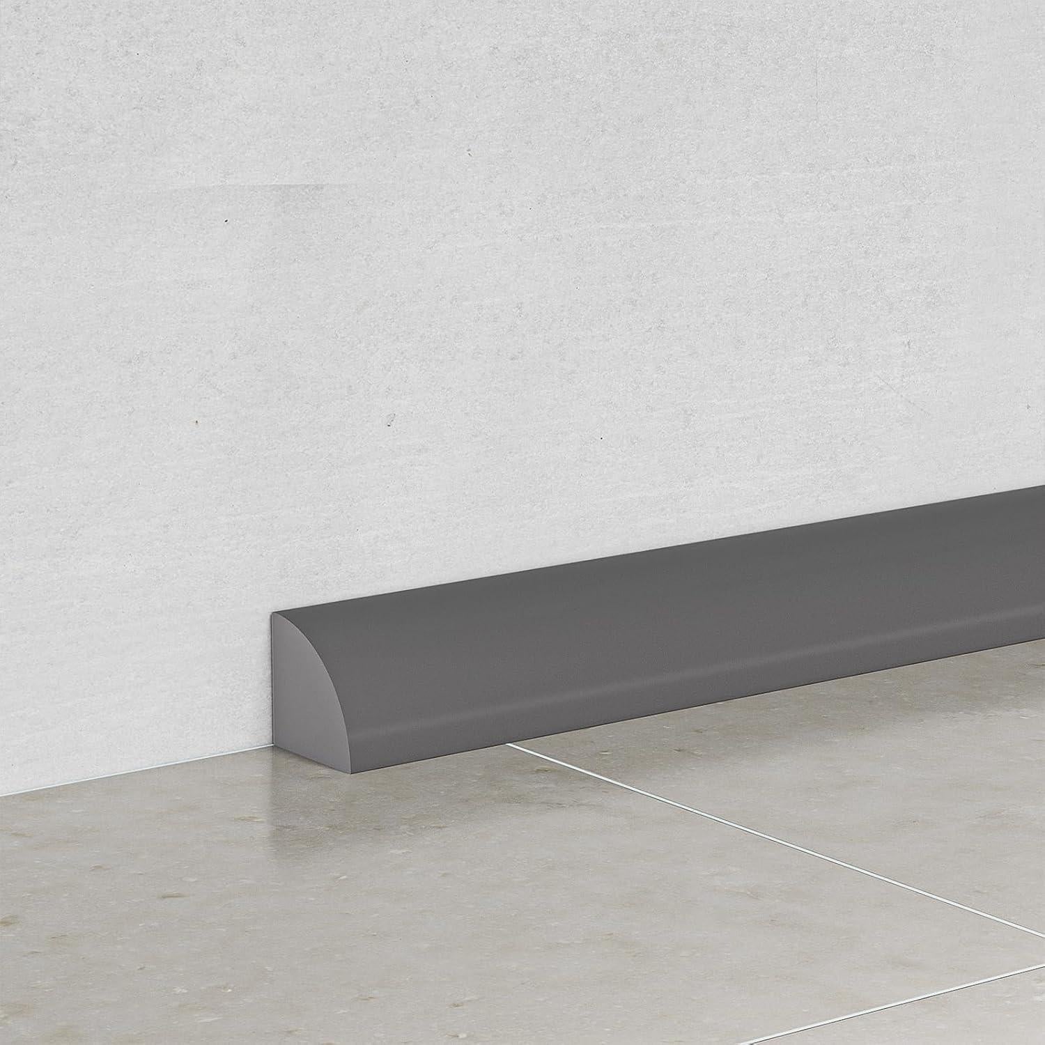 Moldura Cuarterona Flexible Risunpet 149.86 cm Gris Doble Adhesivo