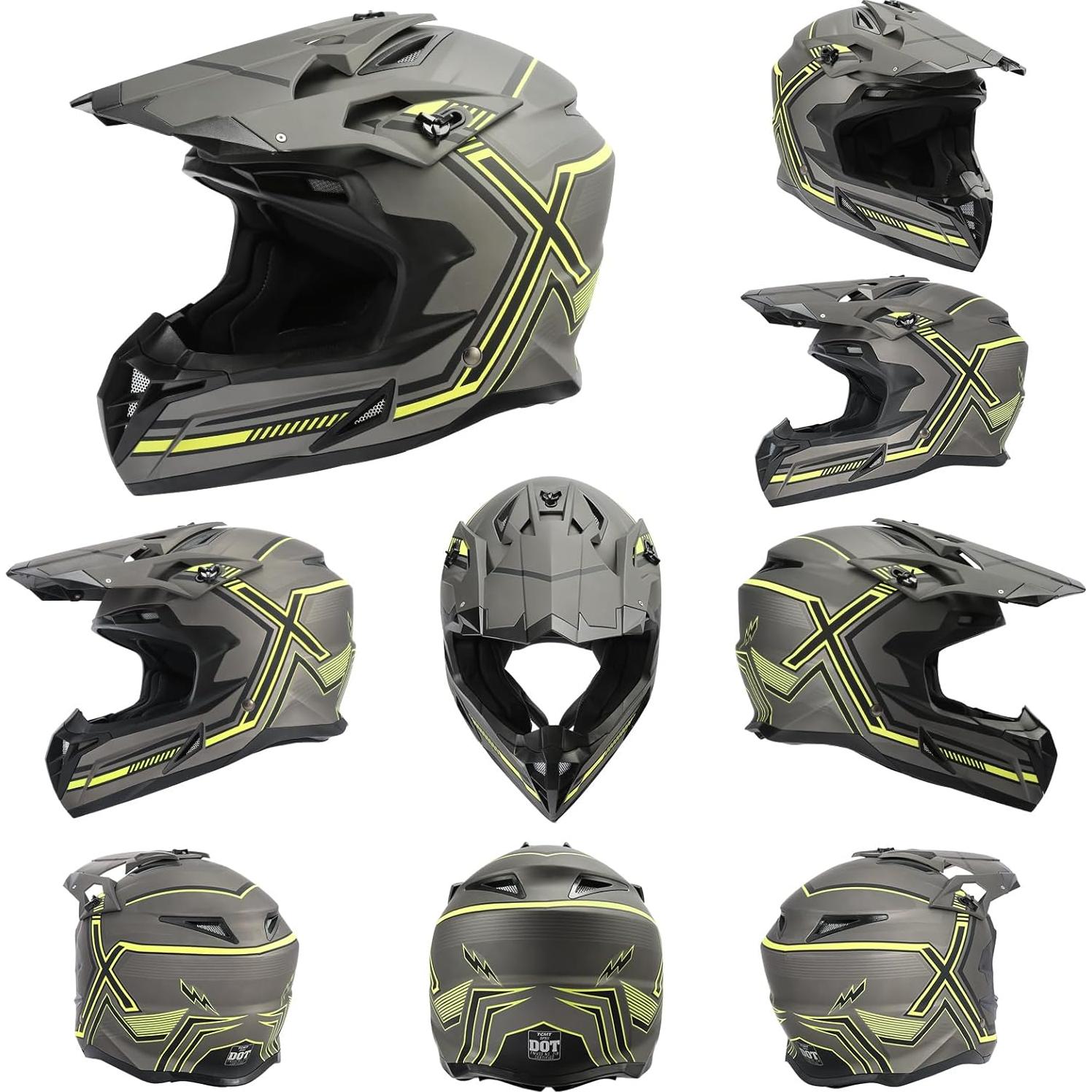 Casco Integral TCMT Off-Road Unisex Adulto Talla M-L-XL-XXL