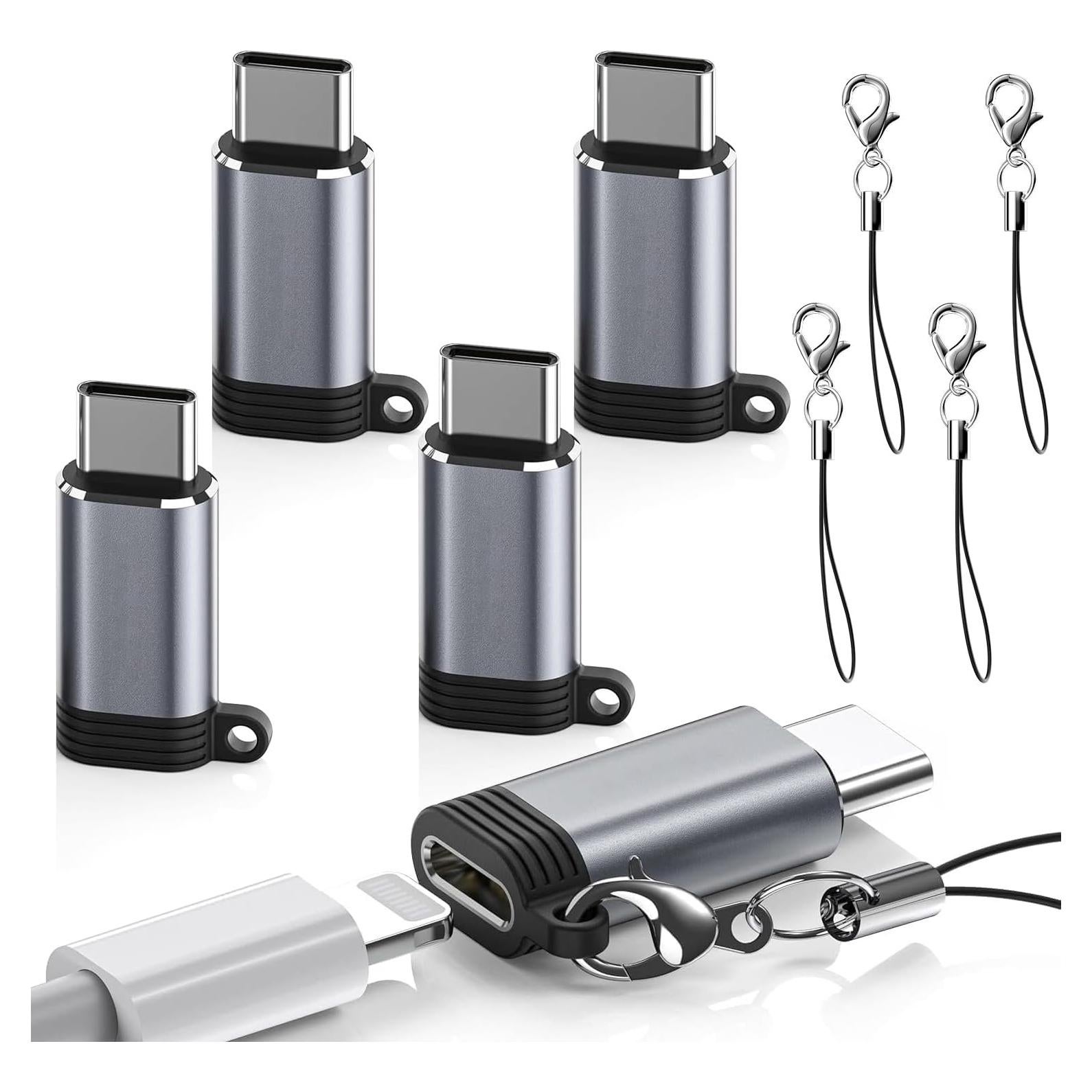 Paquete de 5 Adaptadores USB C a Lightning UWOXX - Carga Rápida