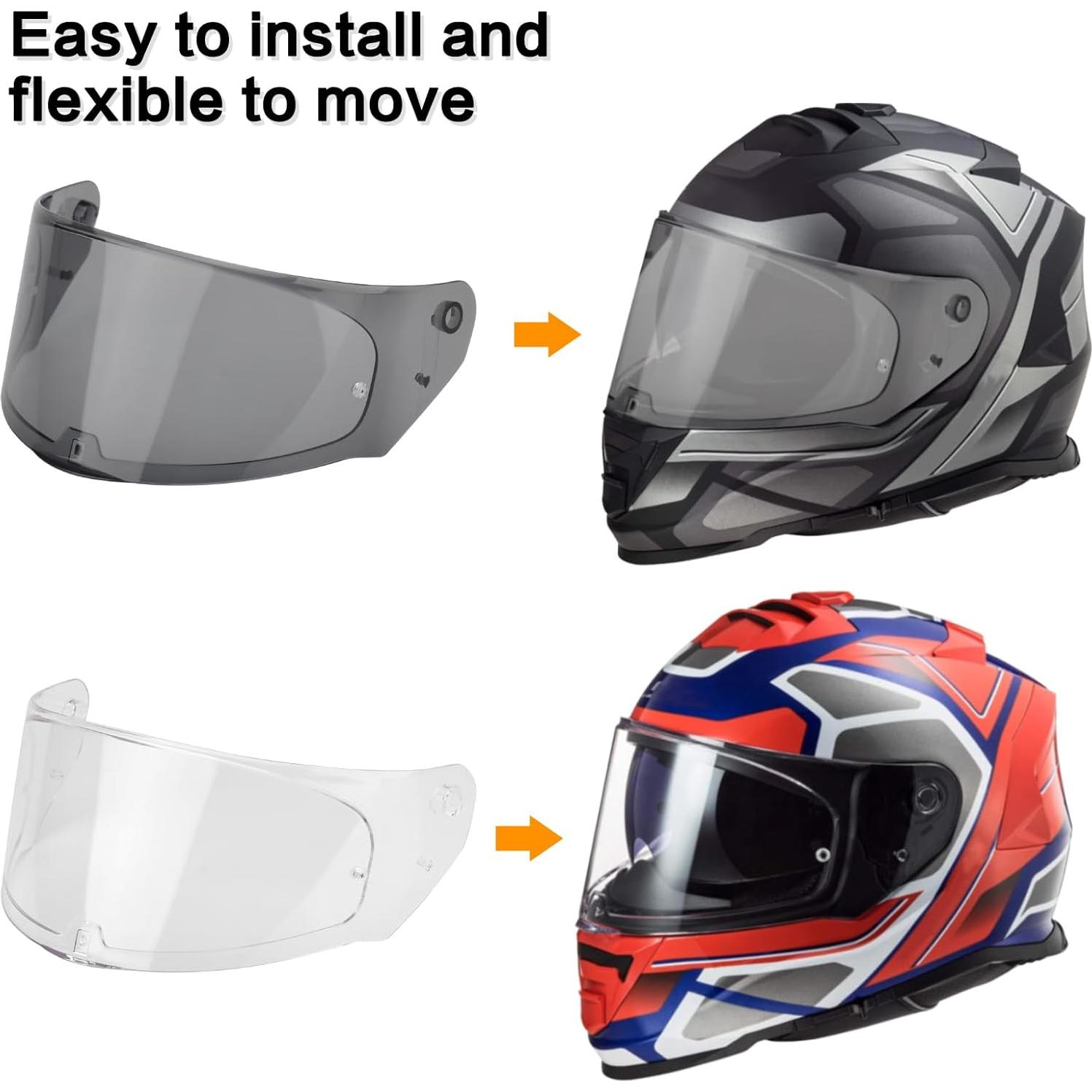 Visera de Casco de Motocicleta RIDLOG Transparente Compatible LS2