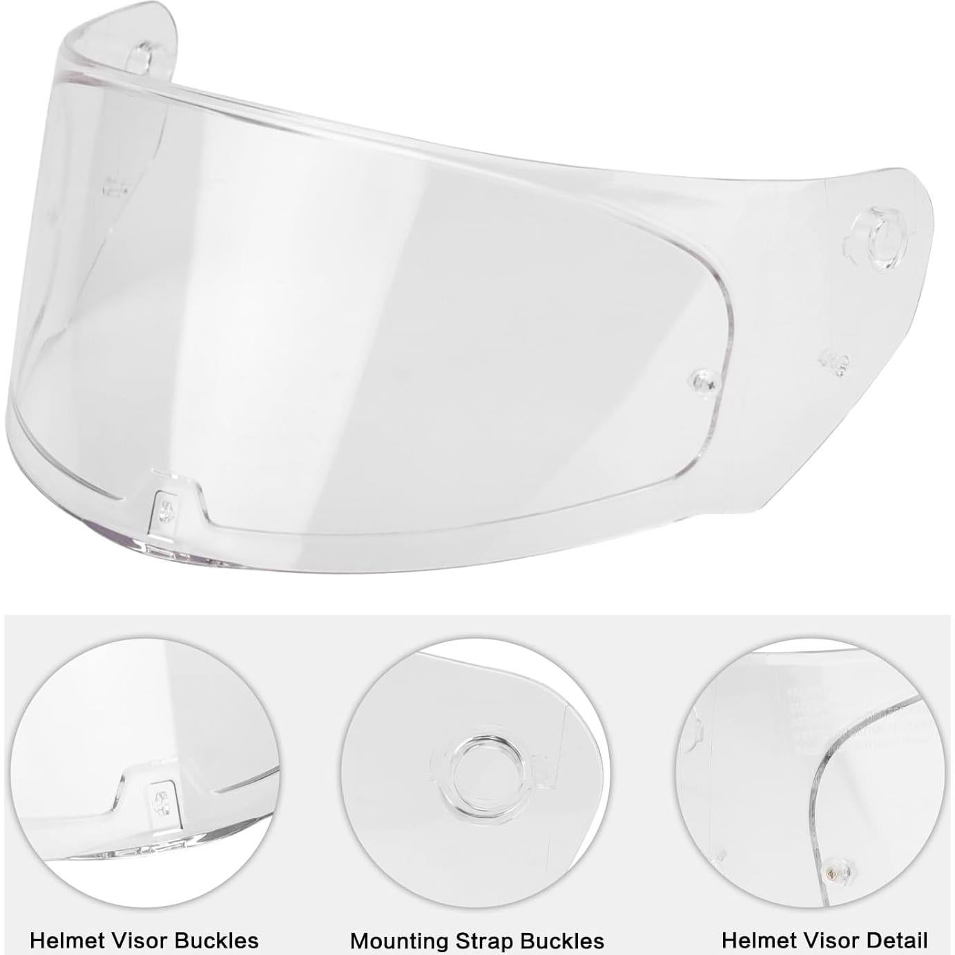 Visera de Casco de Motocicleta RIDLOG Transparente Compatible LS2