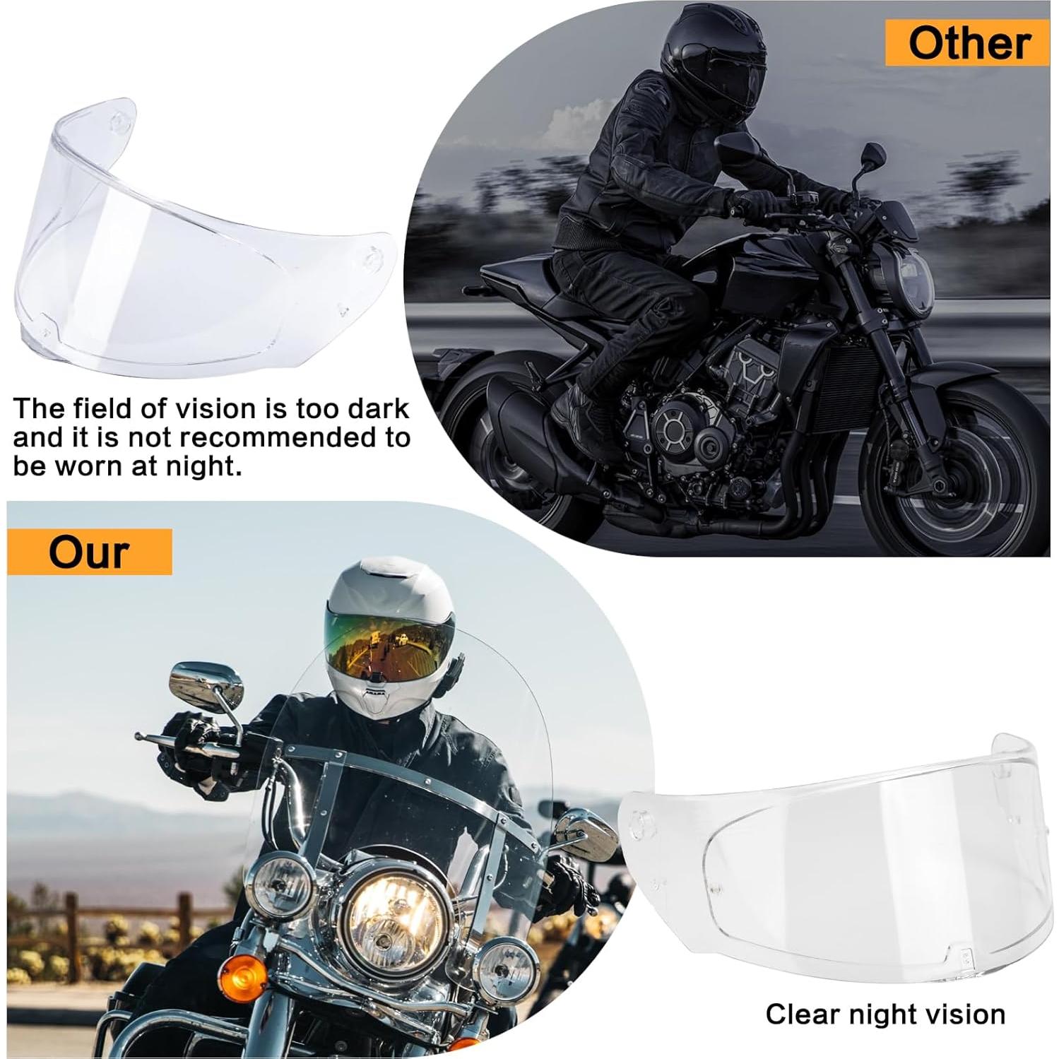 Visera de Casco de Motocicleta RIDLOG Transparente Compatible LS2