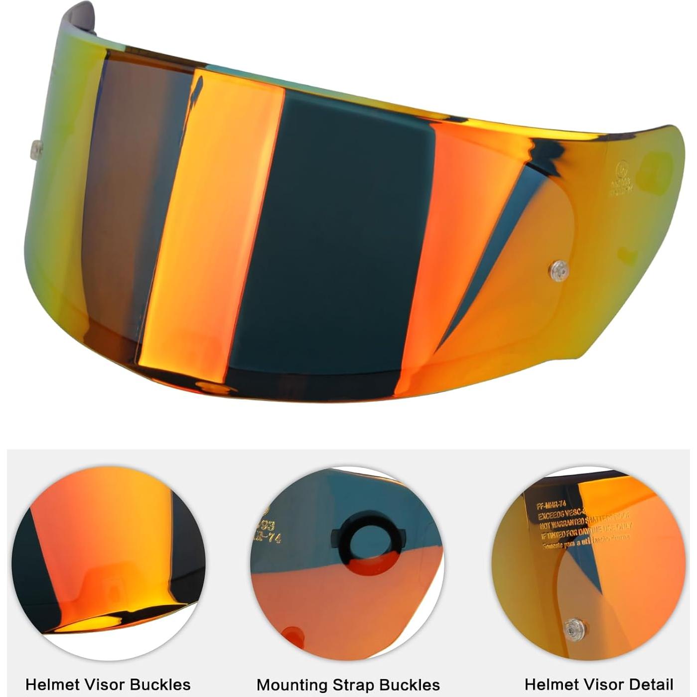 Visera Casco Motocicleta RIDLOG MUN18006RD Rojo Profundo