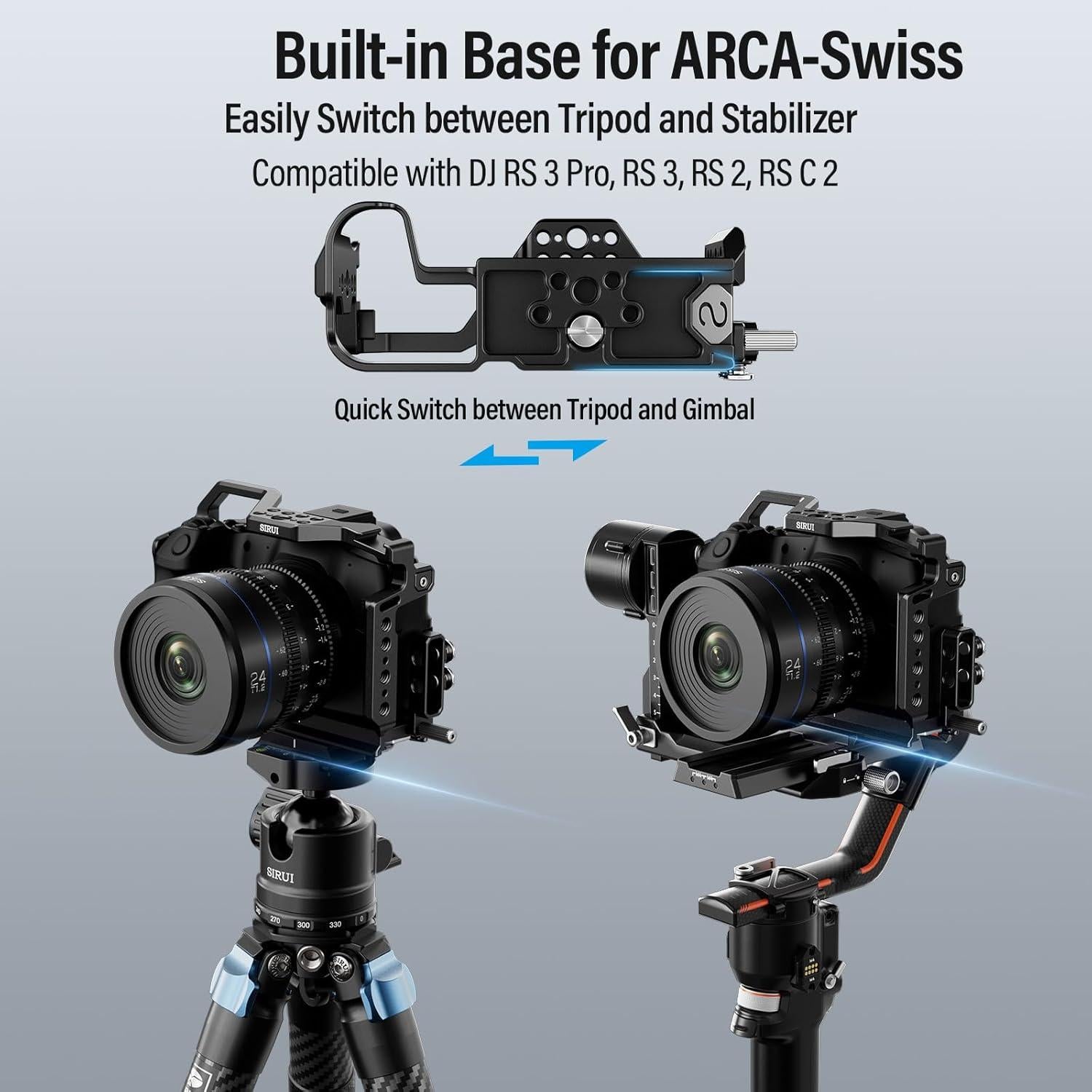 Jaula de Cámara SIRUI para Canon EOS R8 con Placa Rápida