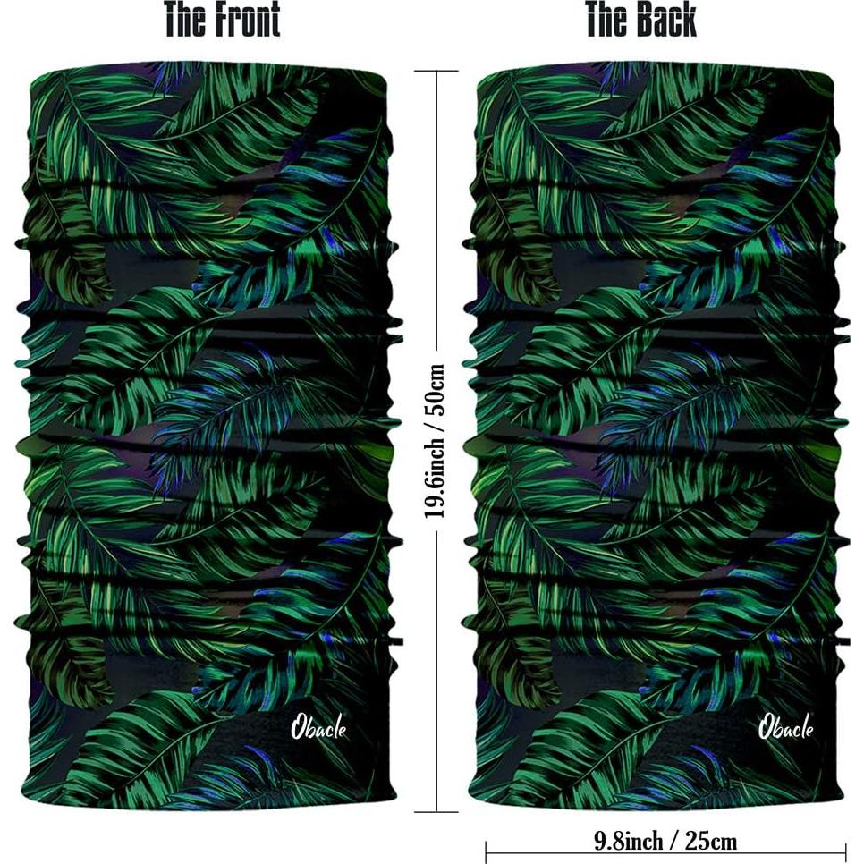 Gaiter Cuello Obacle 3D Verde Púrpura para Hombres y Mujeres