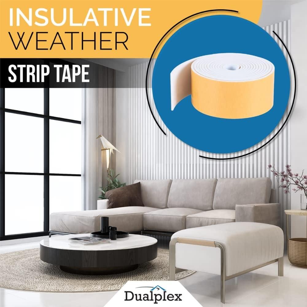 Cinta de Sellado de Espuma Dualplex 3.05m Blanca Aislante