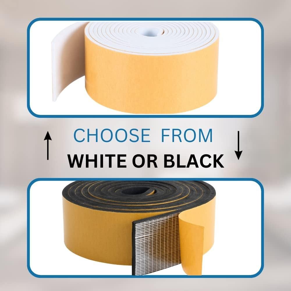 Cinta de Sellado de Espuma Dualplex 3.05m Blanca Aislante