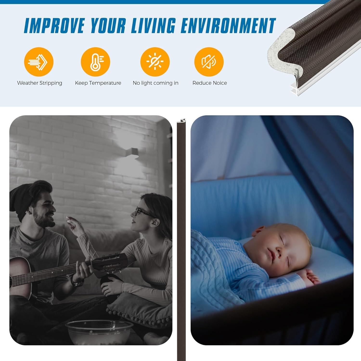 Tira de Sellado para Puerta Ravinte 6.04 m Aislamiento Acústico