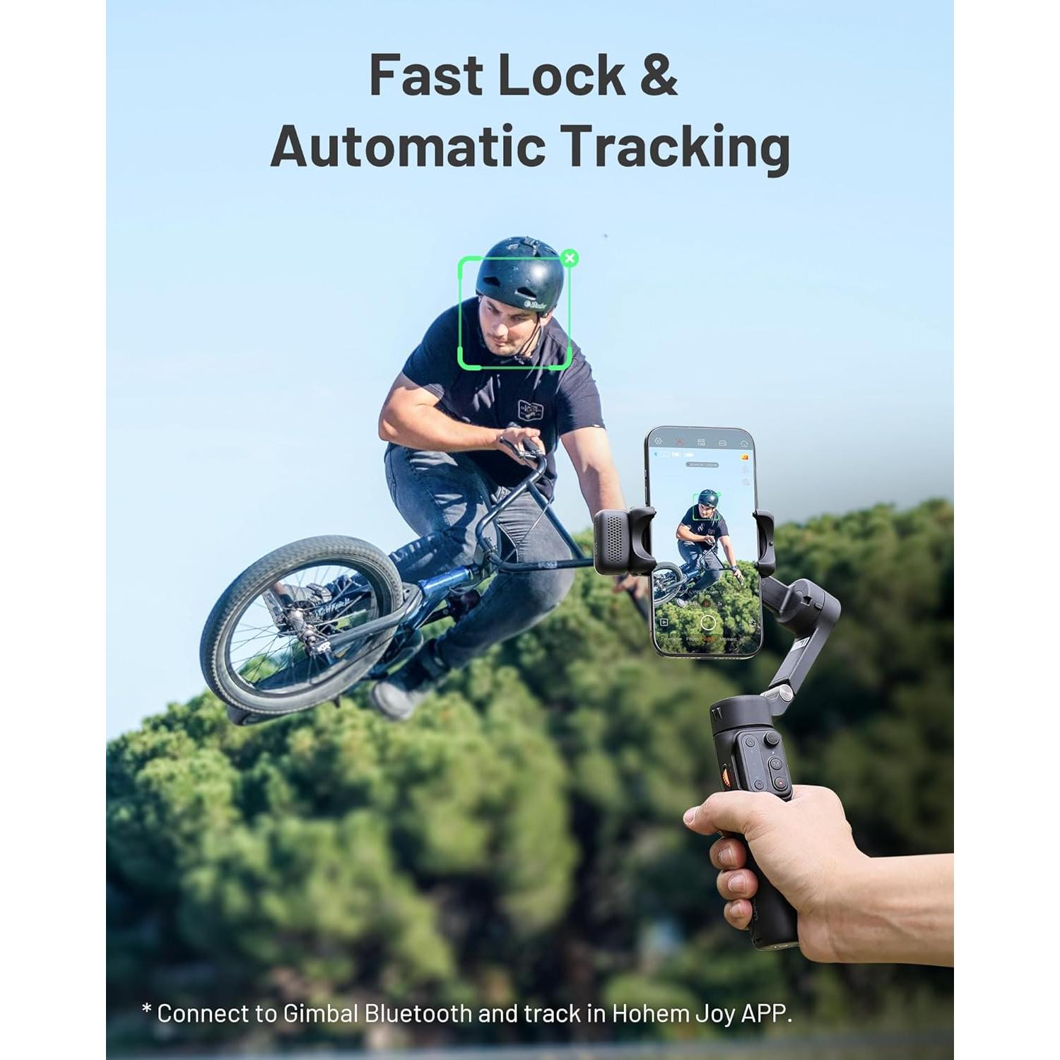 Estabilizador Gimbal Hohem iSteady X3 para iPhone - Plegable, Control Remoto, Luz Ajustable