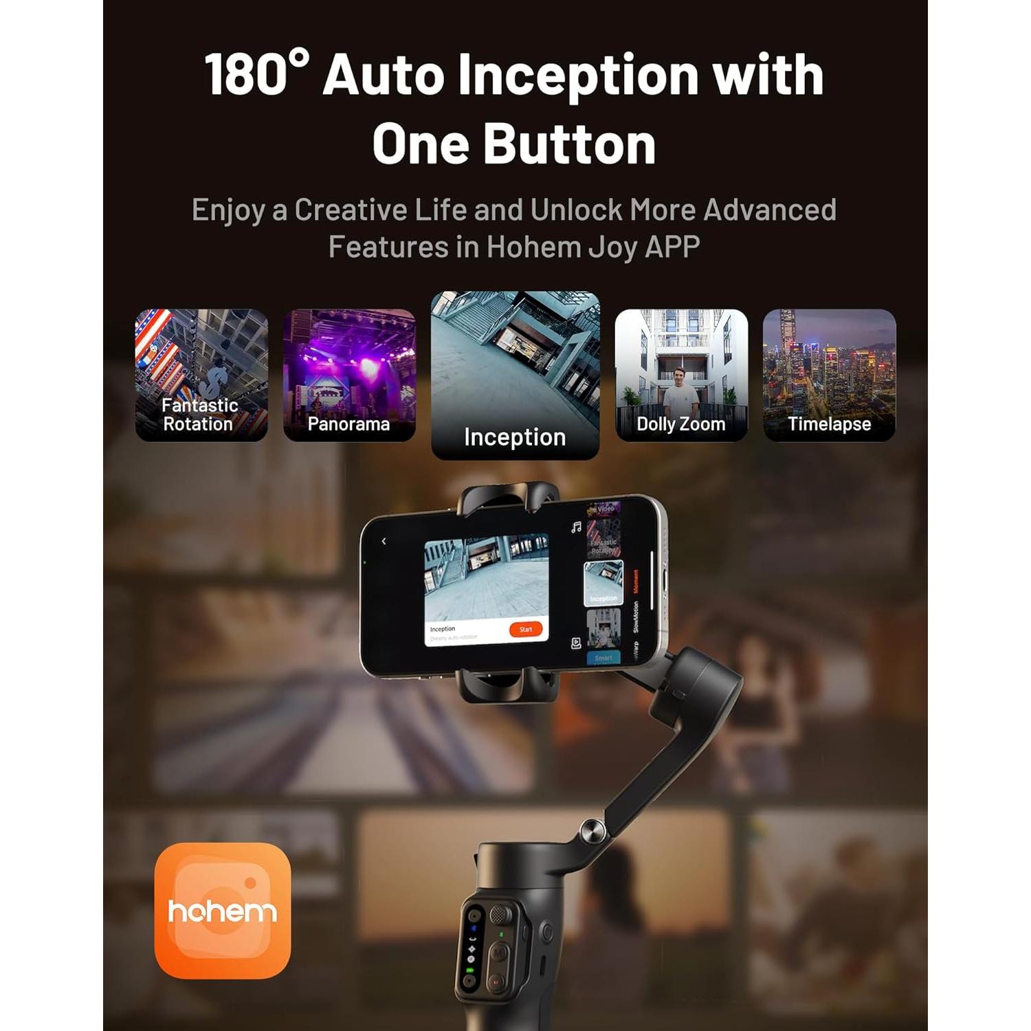 Estabilizador Gimbal Hohem iSteady X3 para iPhone - Plegable, Control Remoto, Luz Ajustable