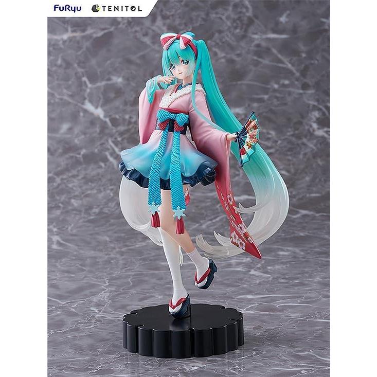 Figura Hatsune Miku Tenitol FURYU Kimono Rosa 27.94 cm