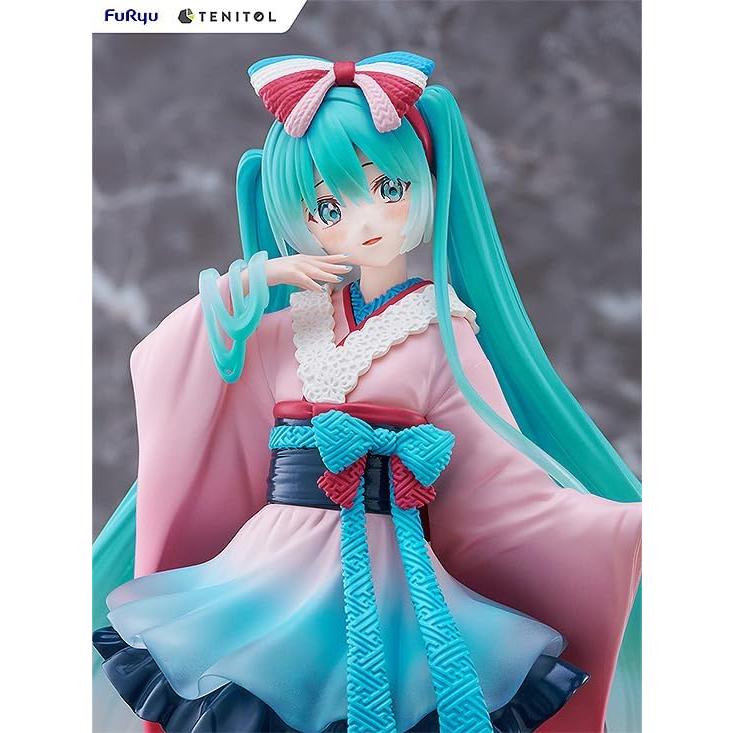 Figura Hatsune Miku Tenitol FURYU Kimono Rosa 27.94 cm