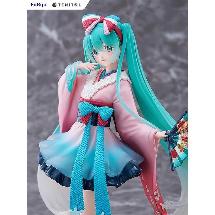 Figura Hatsune Miku Tenitol FURYU Kimono Rosa 27.94 cm
