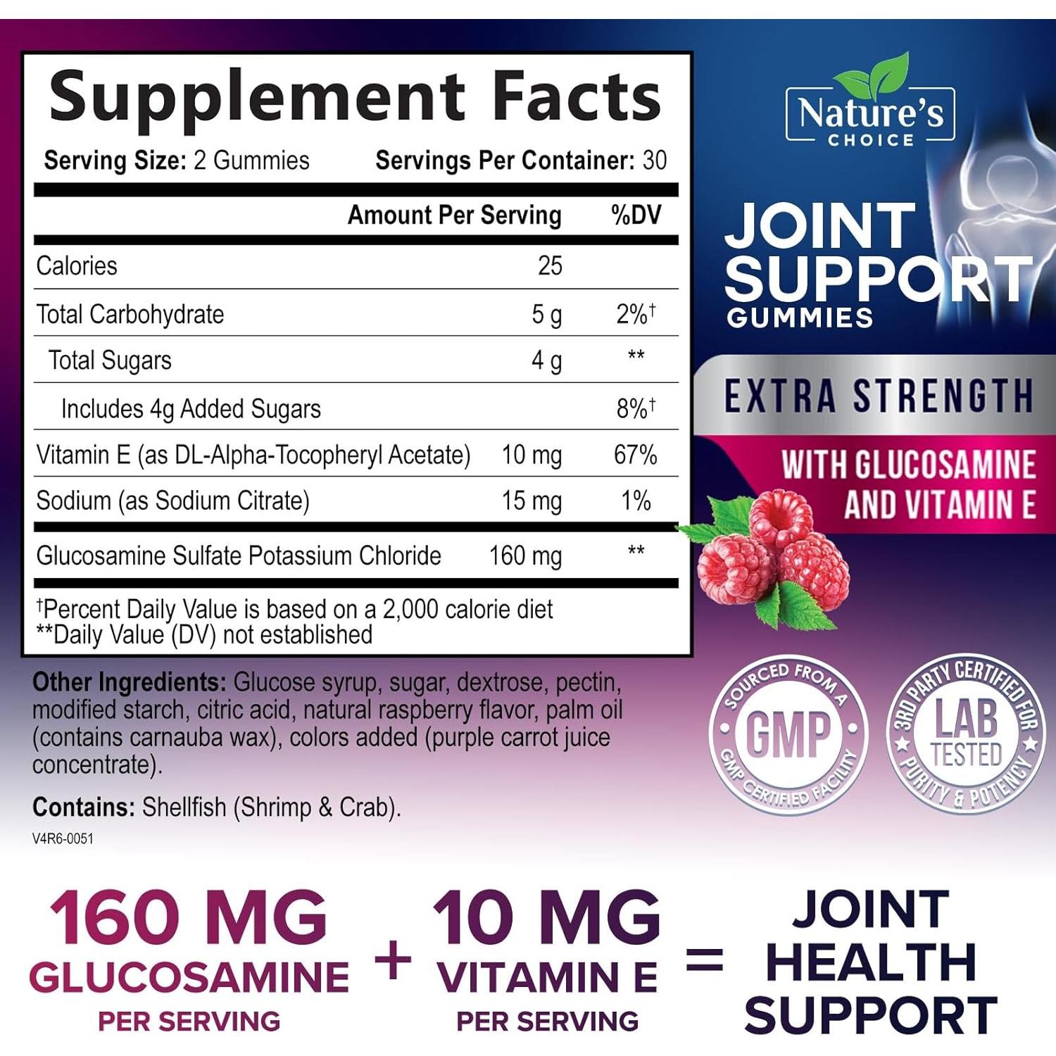 Gomitas de Soporte Articular Nature's Choice 60 Unidades