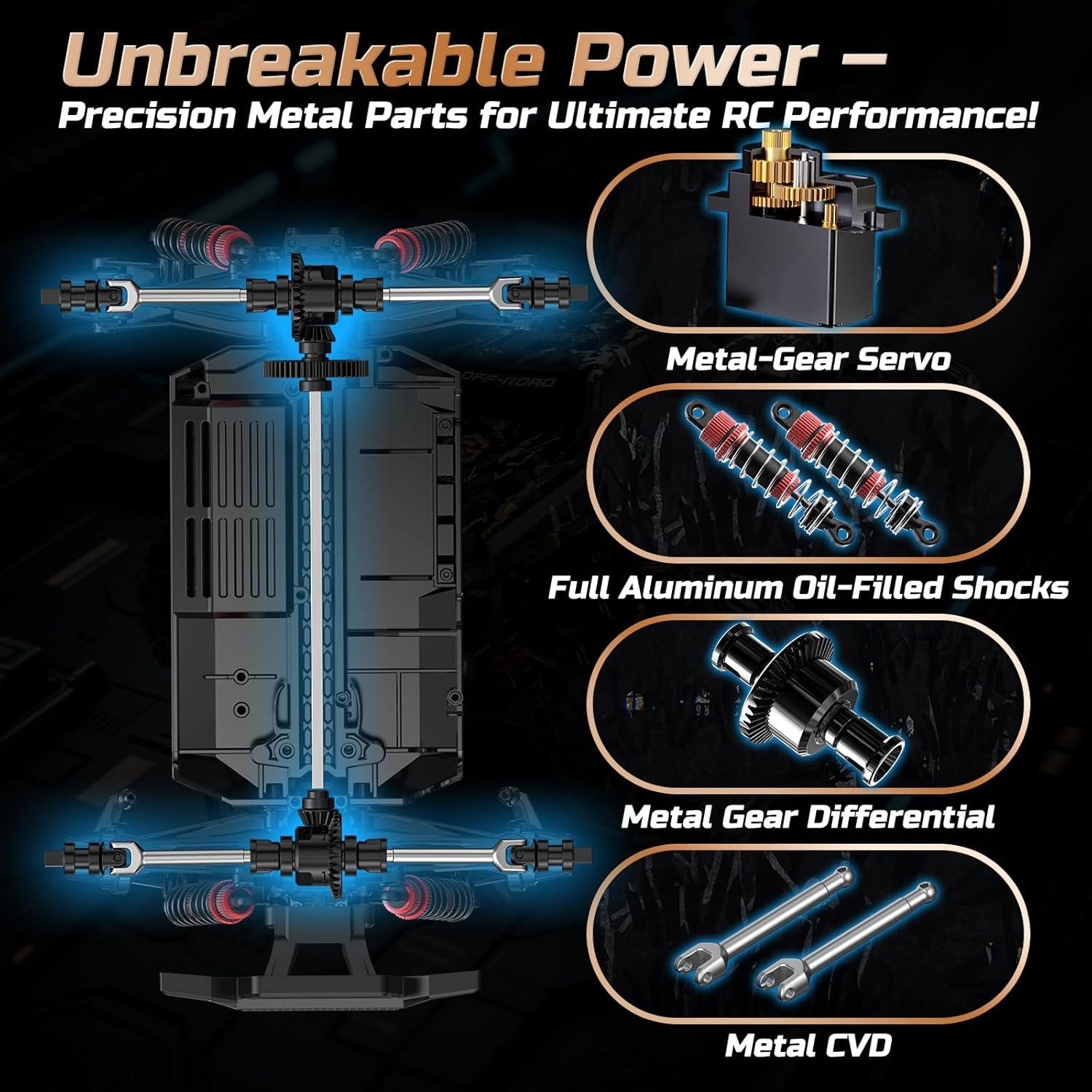 Coche RC Todo Terreno DEERC 9309E 1/16 40KM/H 4WD