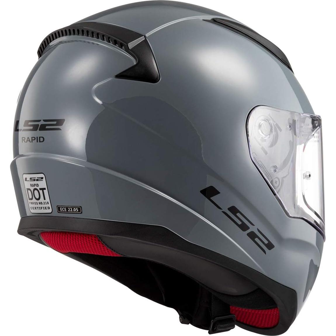 Casco LS2 Full Face Rapid Street Gris Brillante 1.81 kg