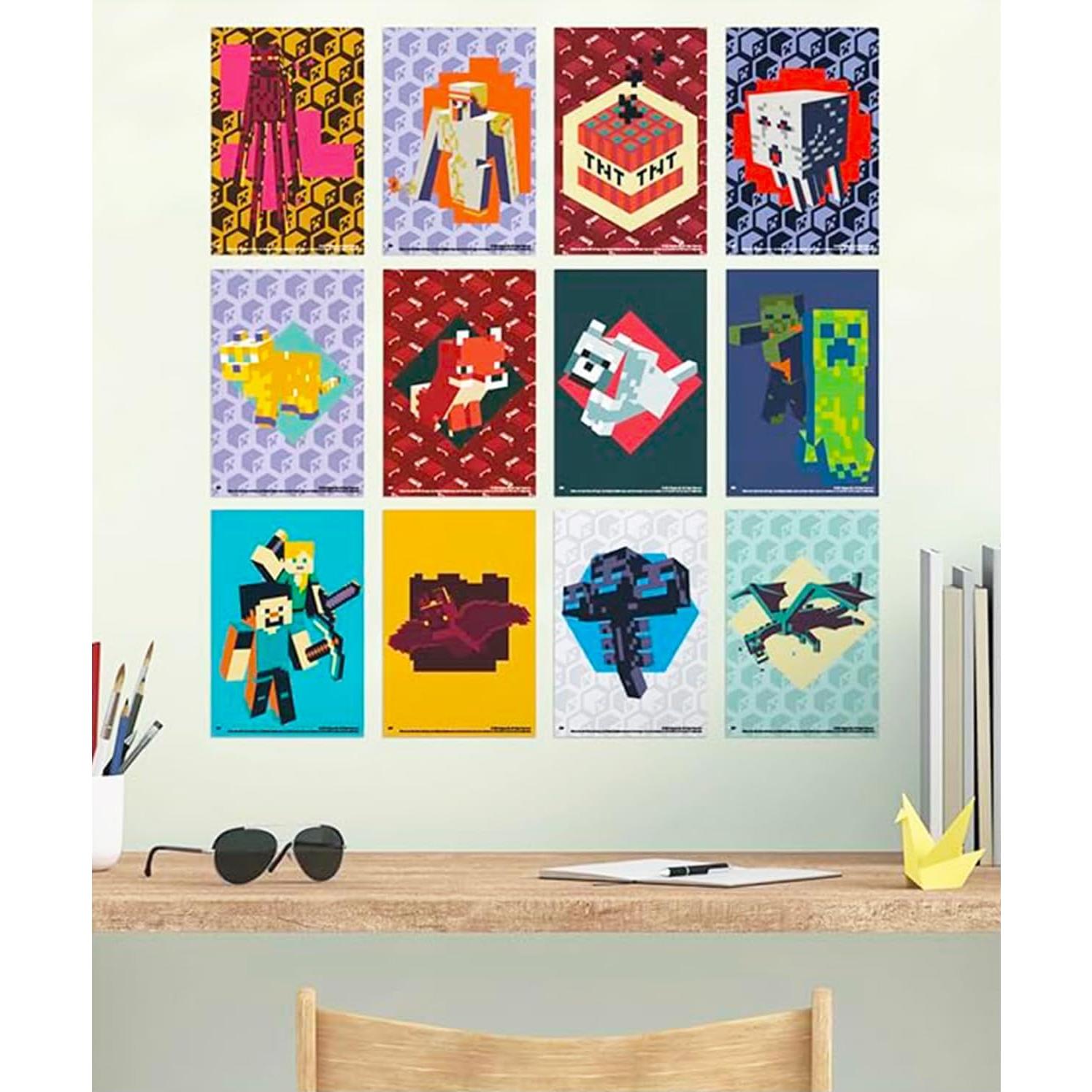 Conjunto de 20 bolígrafos de gel Minecraft - Multicolor