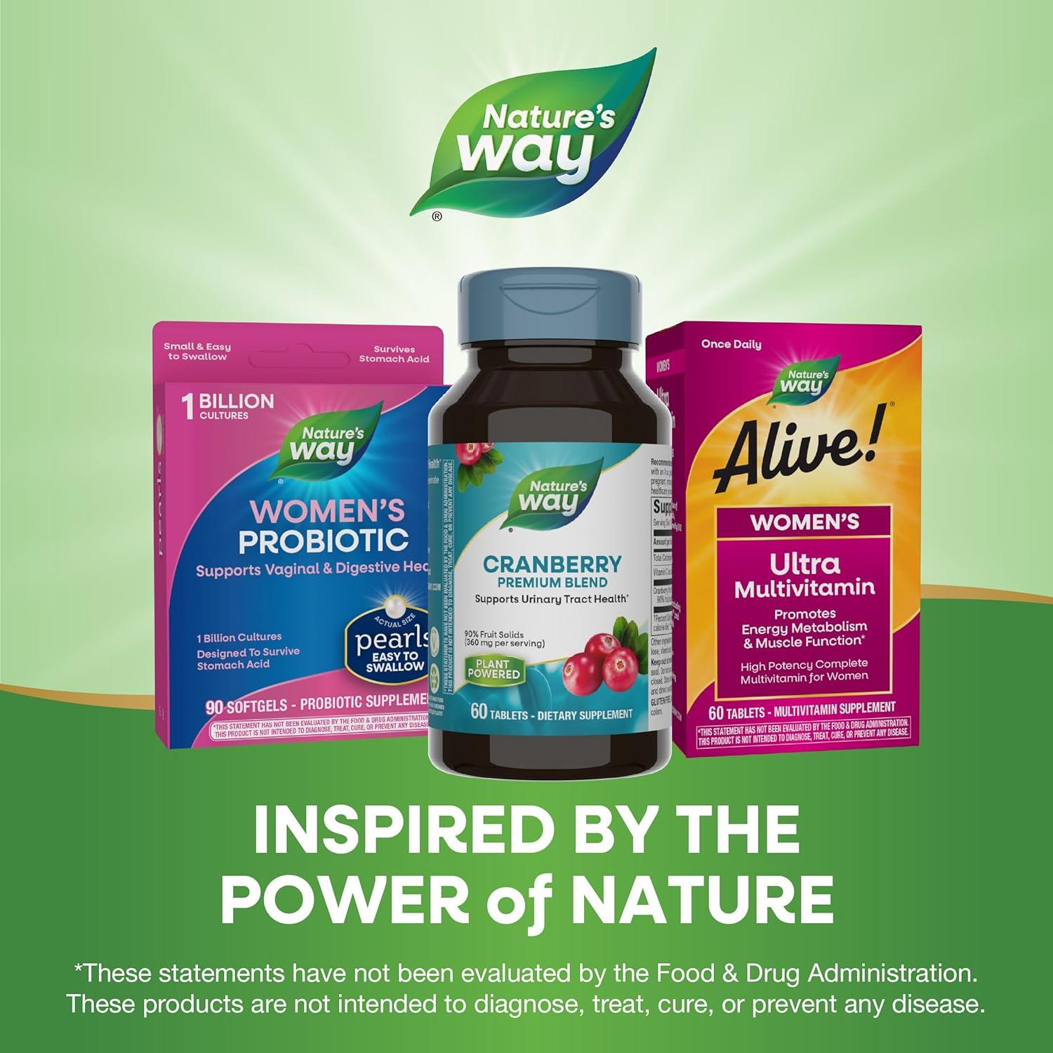 Suplemento Urinario Nature's Way Arándano + Vitamina C 60 Tabletas